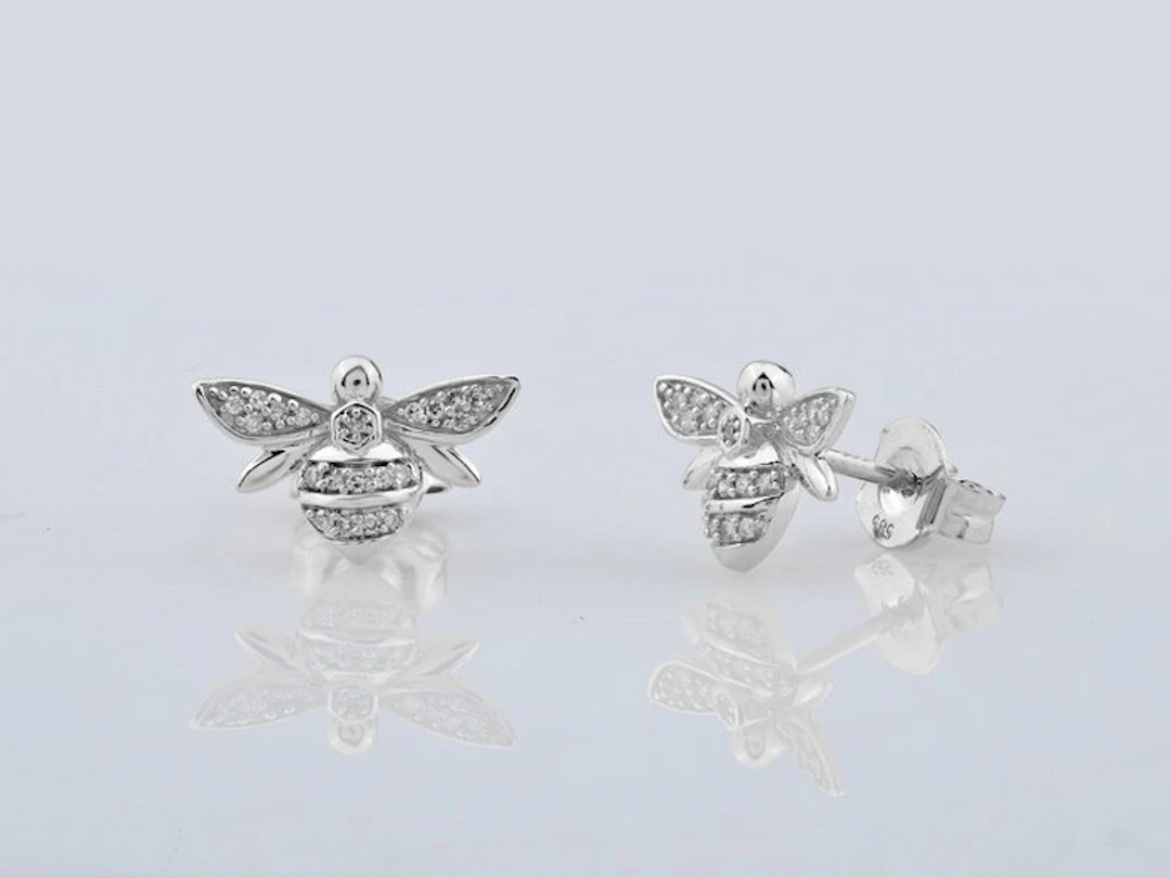 Earrings - 14 kt. White gold - 0.09ct. tw. Diamond (Natural)