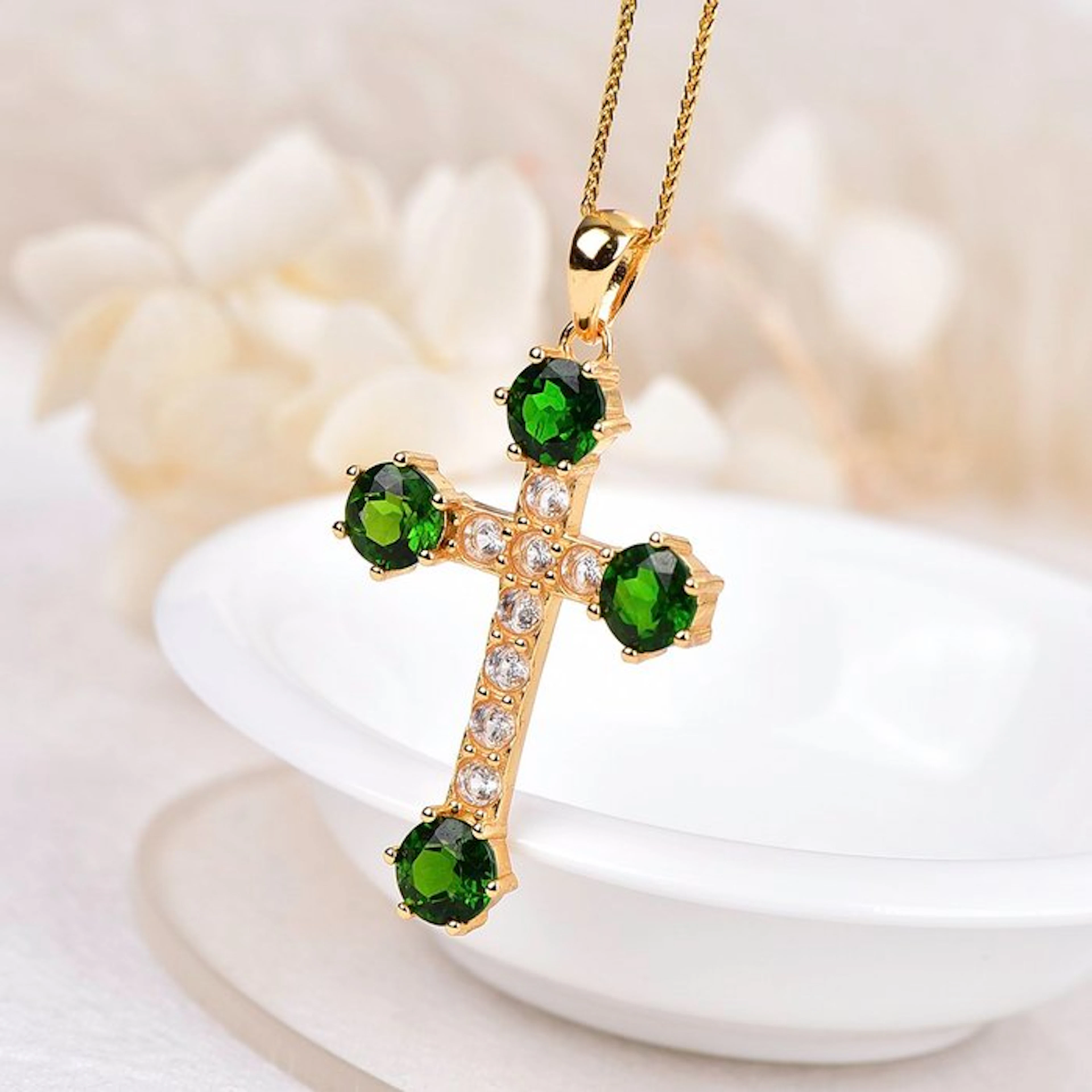No reserve price - Necklace Silver - Mixed gemstones - Certified