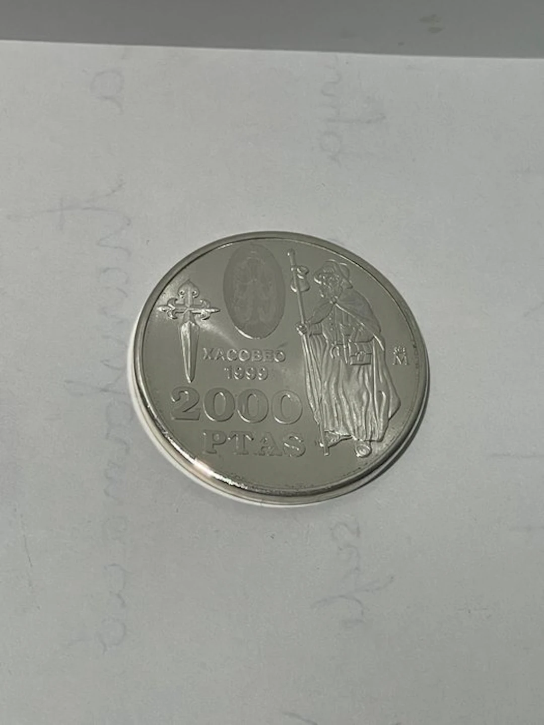 Spain. Juan Carlos I. 2000 PTAS 1999 (No reserve price)