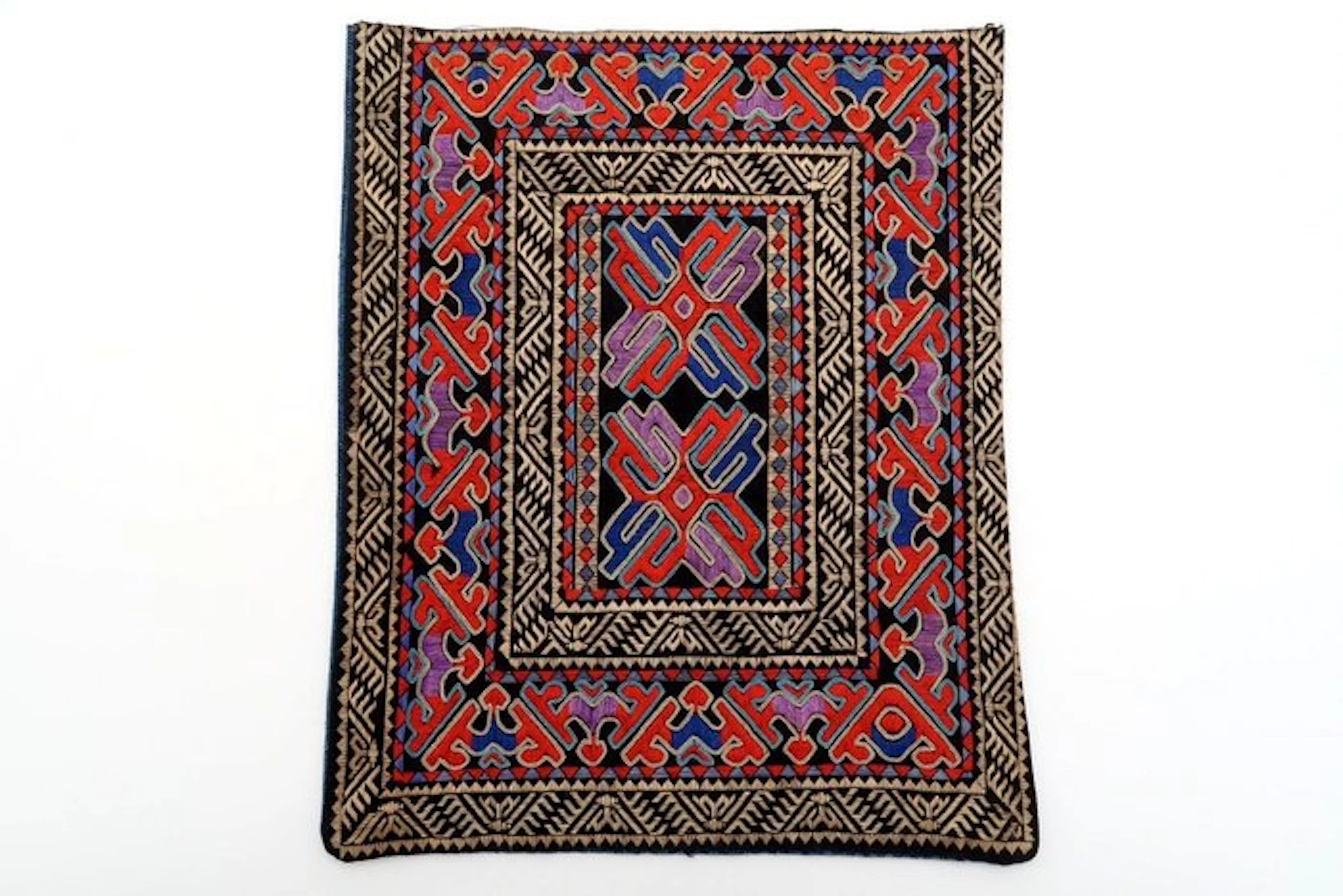 Textile - 27 cm - 22 cm - Miao-embroidered panel, China