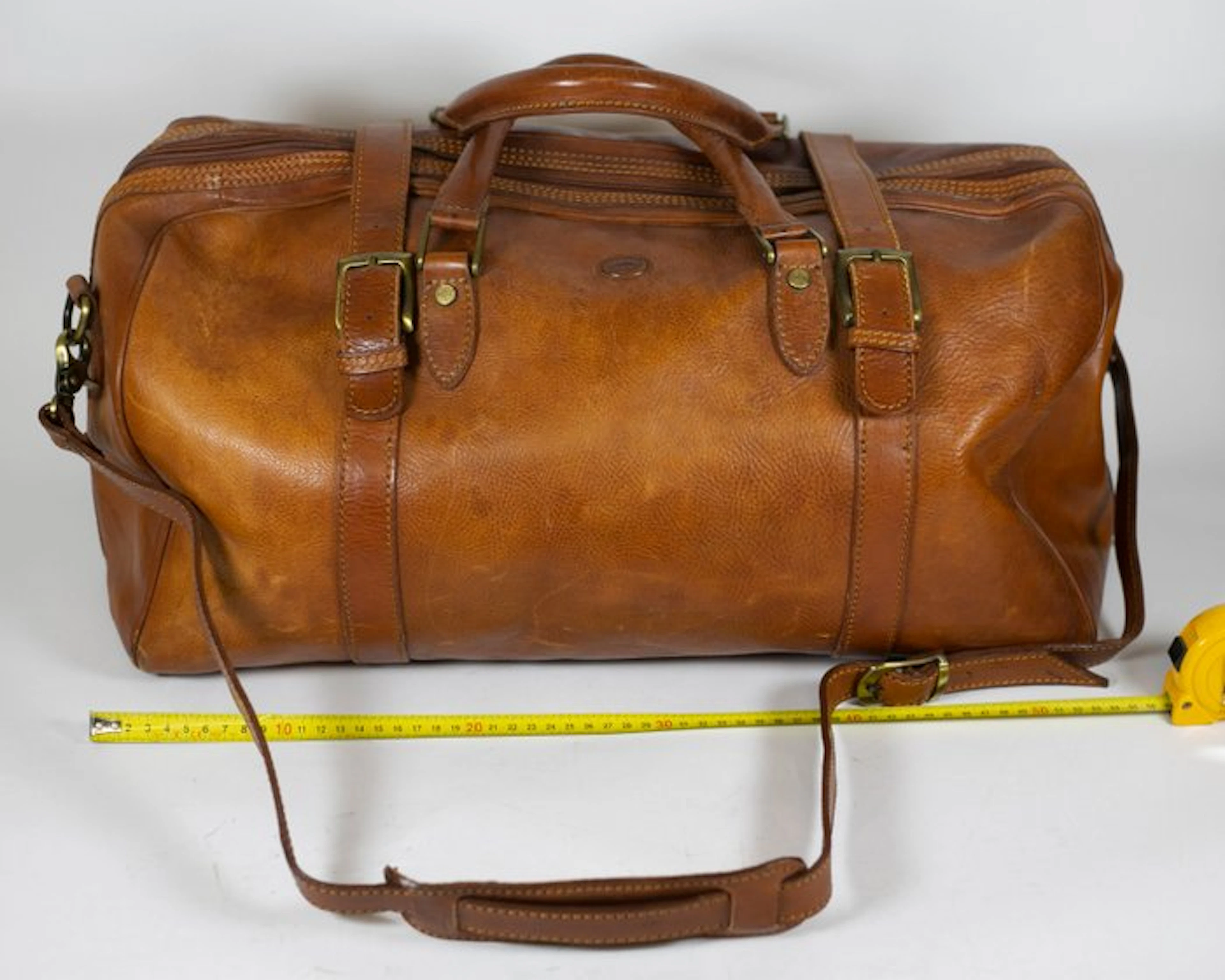 Cristina Firenze – Borsone da viaggio vintage in vera...