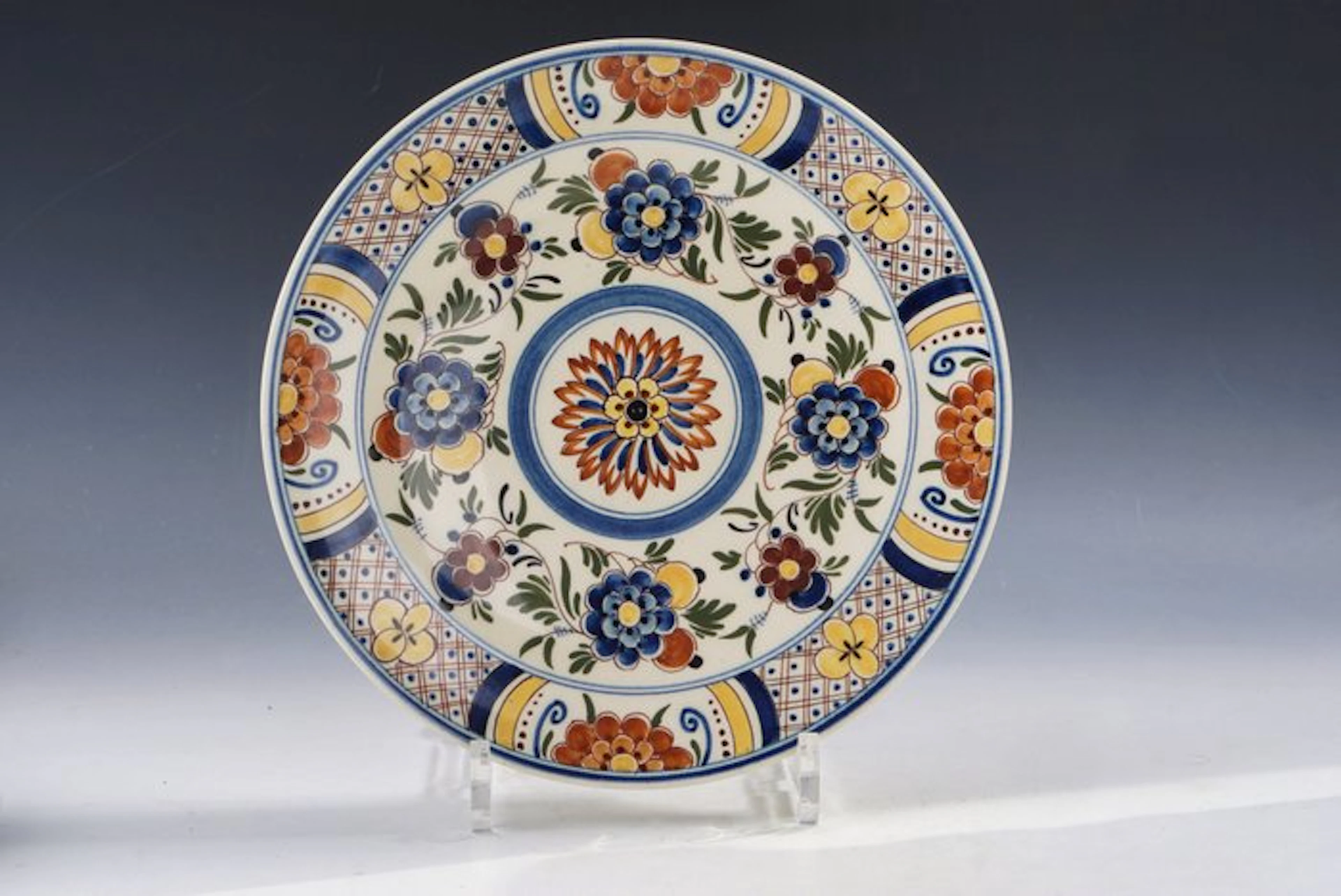 Ram, Plateelbakkerij - Wall plate - Delfts polychroom met...