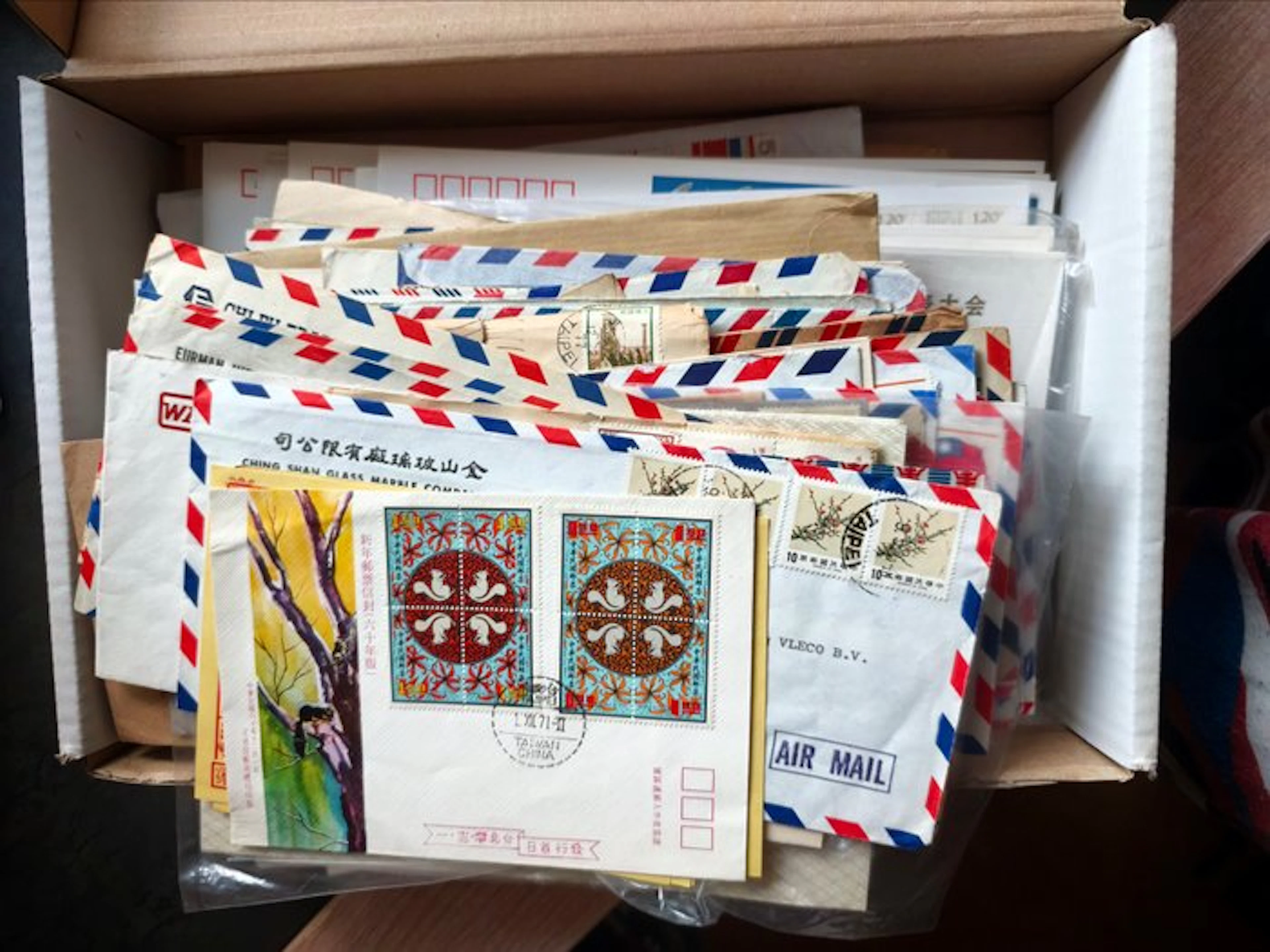 World - (57-9) World Stamps (Asia) FDC letters and stamp...