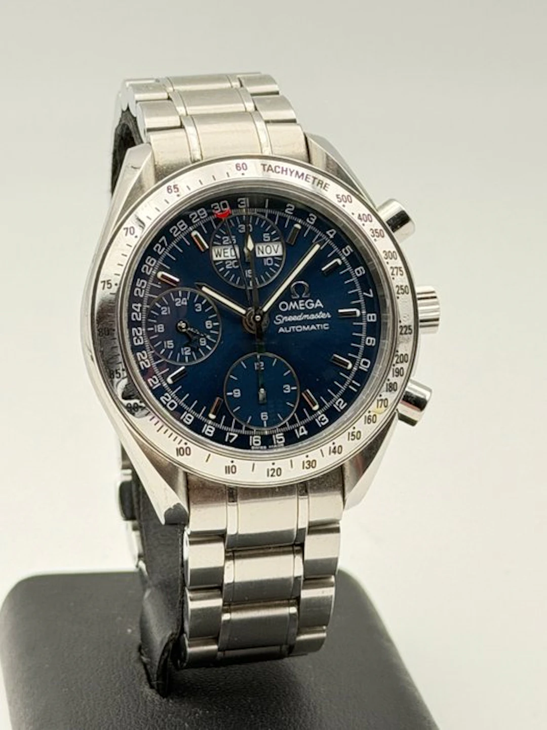 Omega - speedmaster Triple Date 39mm Blue Dial Stainless...