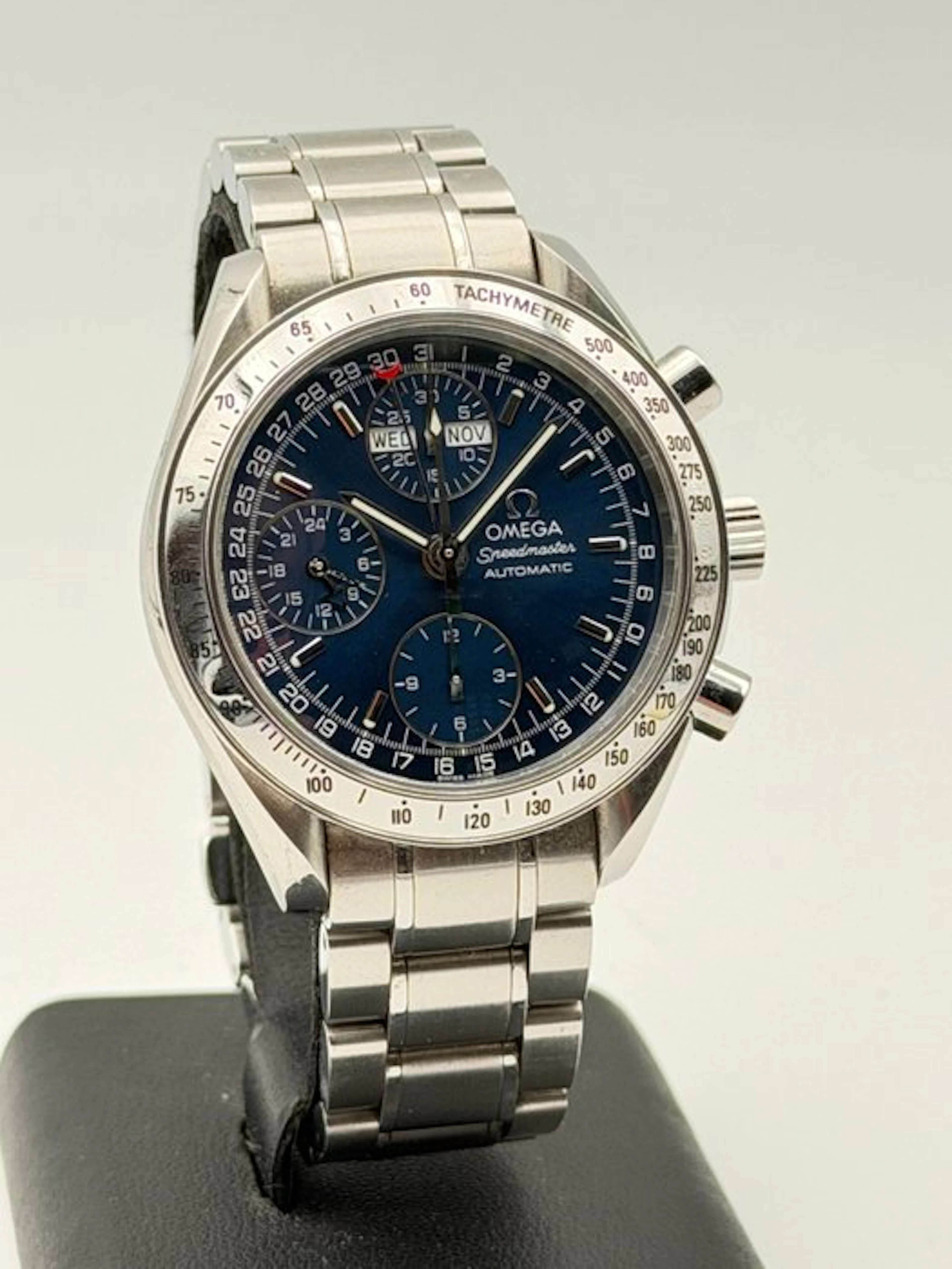 Omega - speedmaster Triple Date 39mm Blue Dial Stainless...