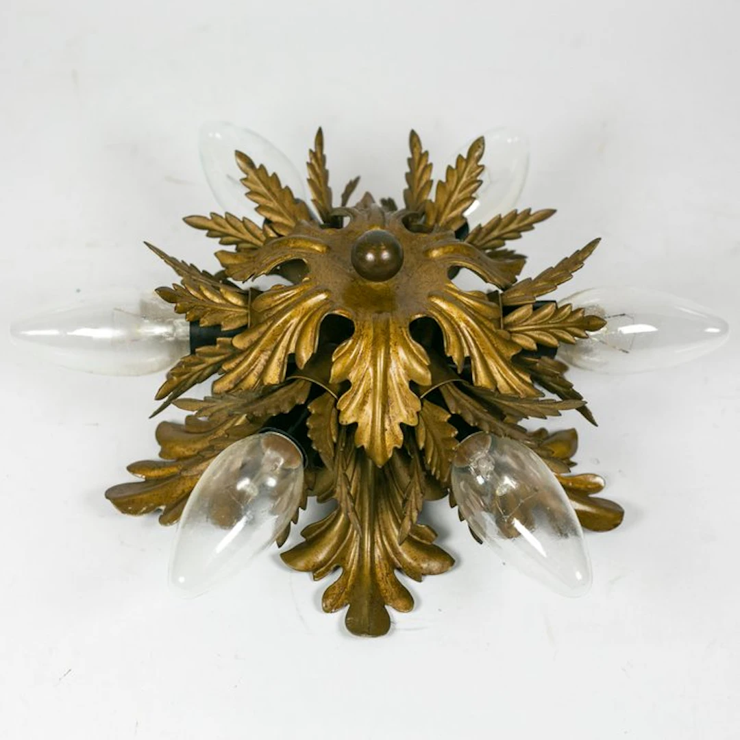 Banci Firenze - Ceiling lamp - Imperial ceiling light with gold-leaf leaves