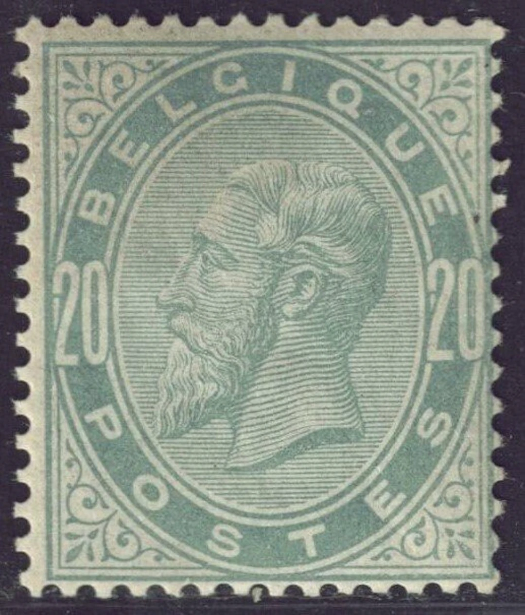 Belgium 1883 - Leopold II, 20ct, - OBP 39