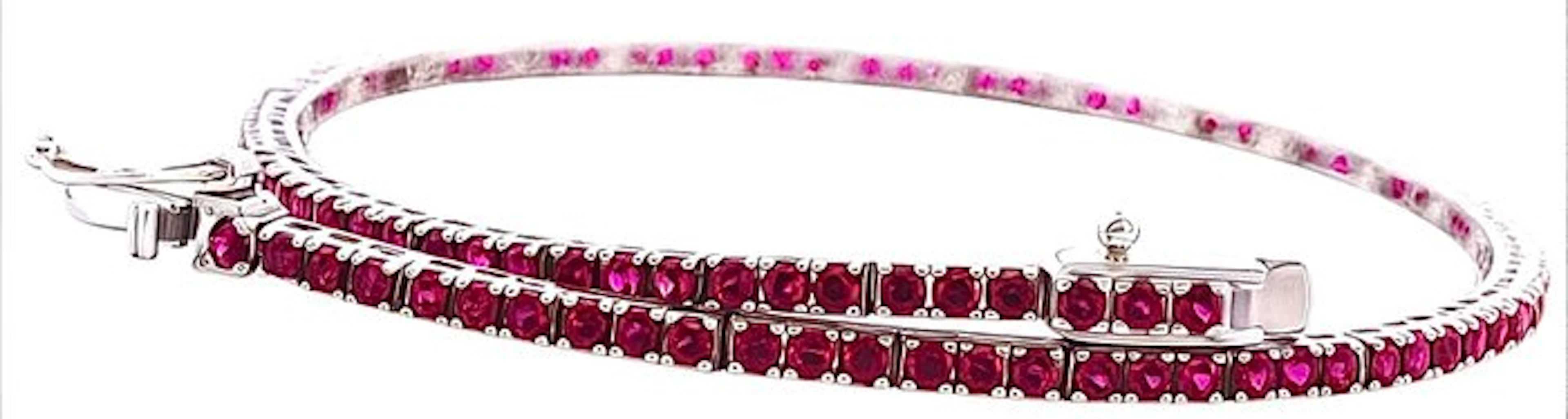 No reserve price - Bracelet - 18 kt. White gold Ruby