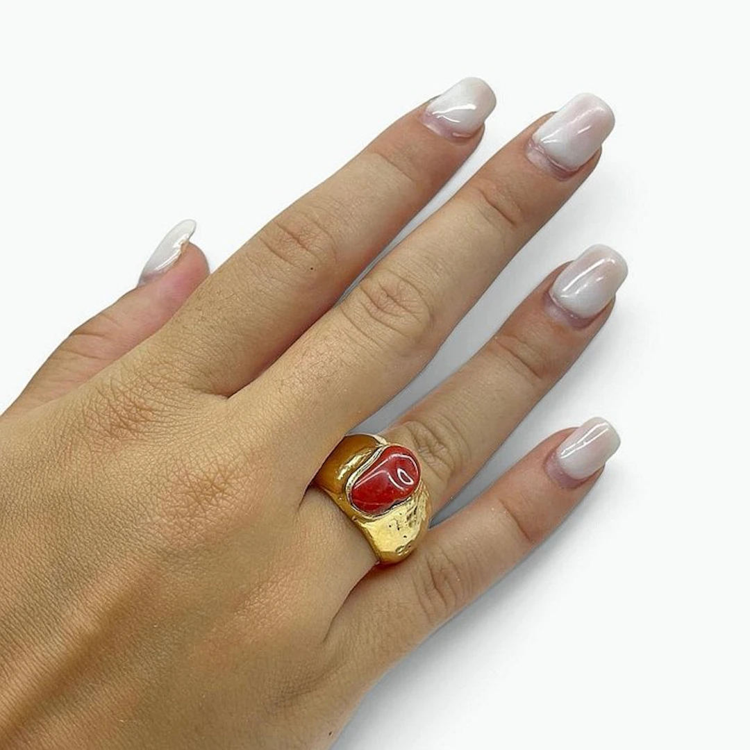 Coral - Bronze - Ring - Italian craftsmanship