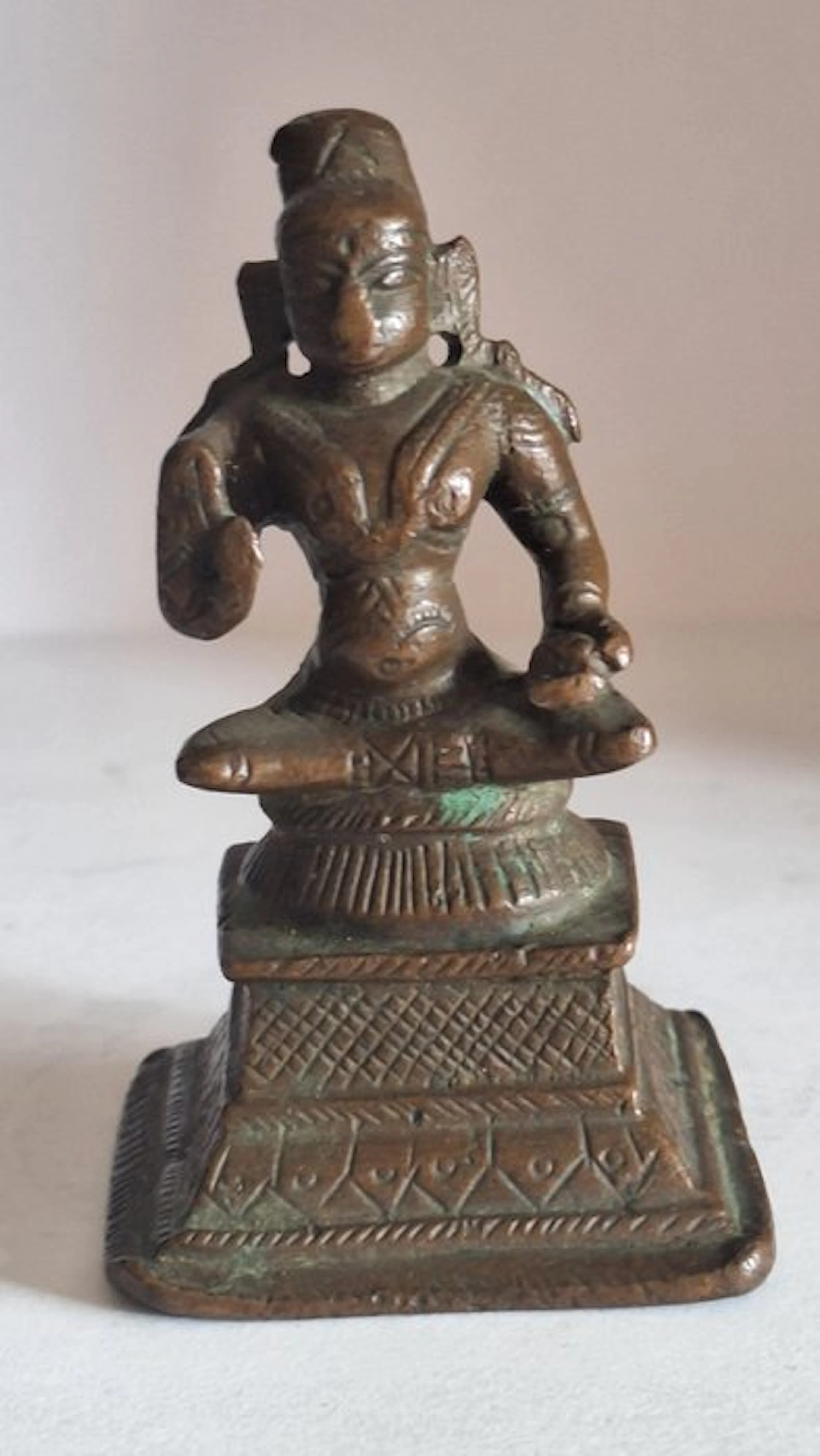 Bronze depiction of Vedanta Desika — Southern India