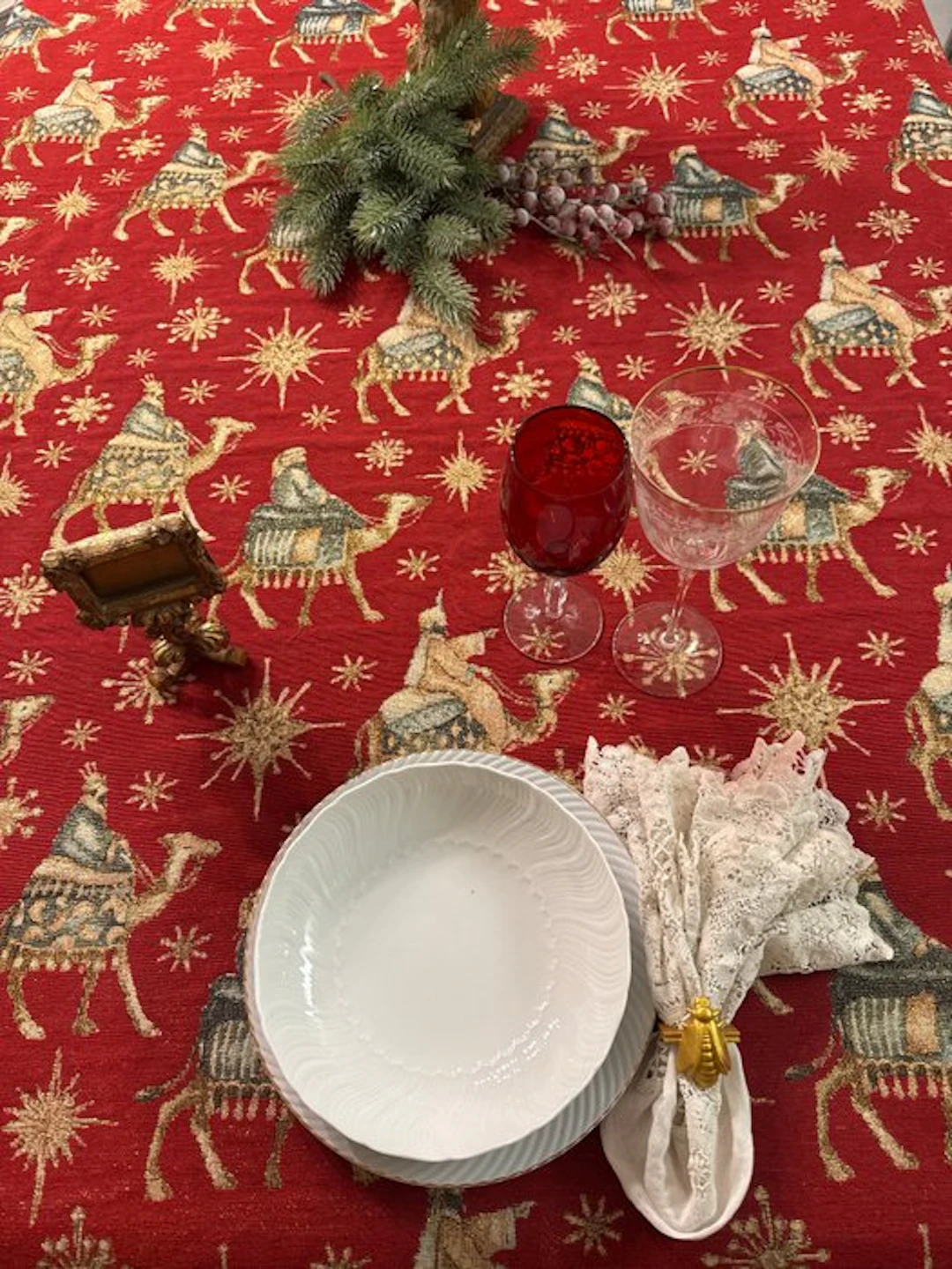 san Leucio - Christmas tablecloth