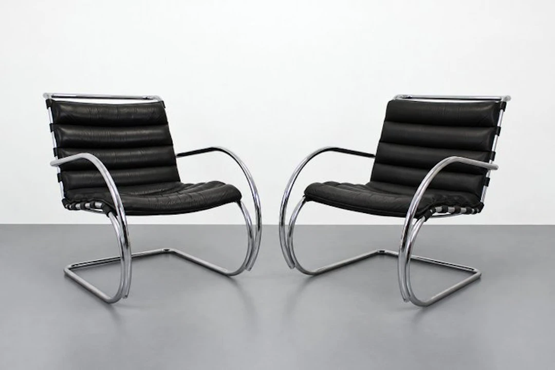 Knoll - Ludwig Mies van der Rohe - Armchair (2) - Knoll Mr Lounge - Leather