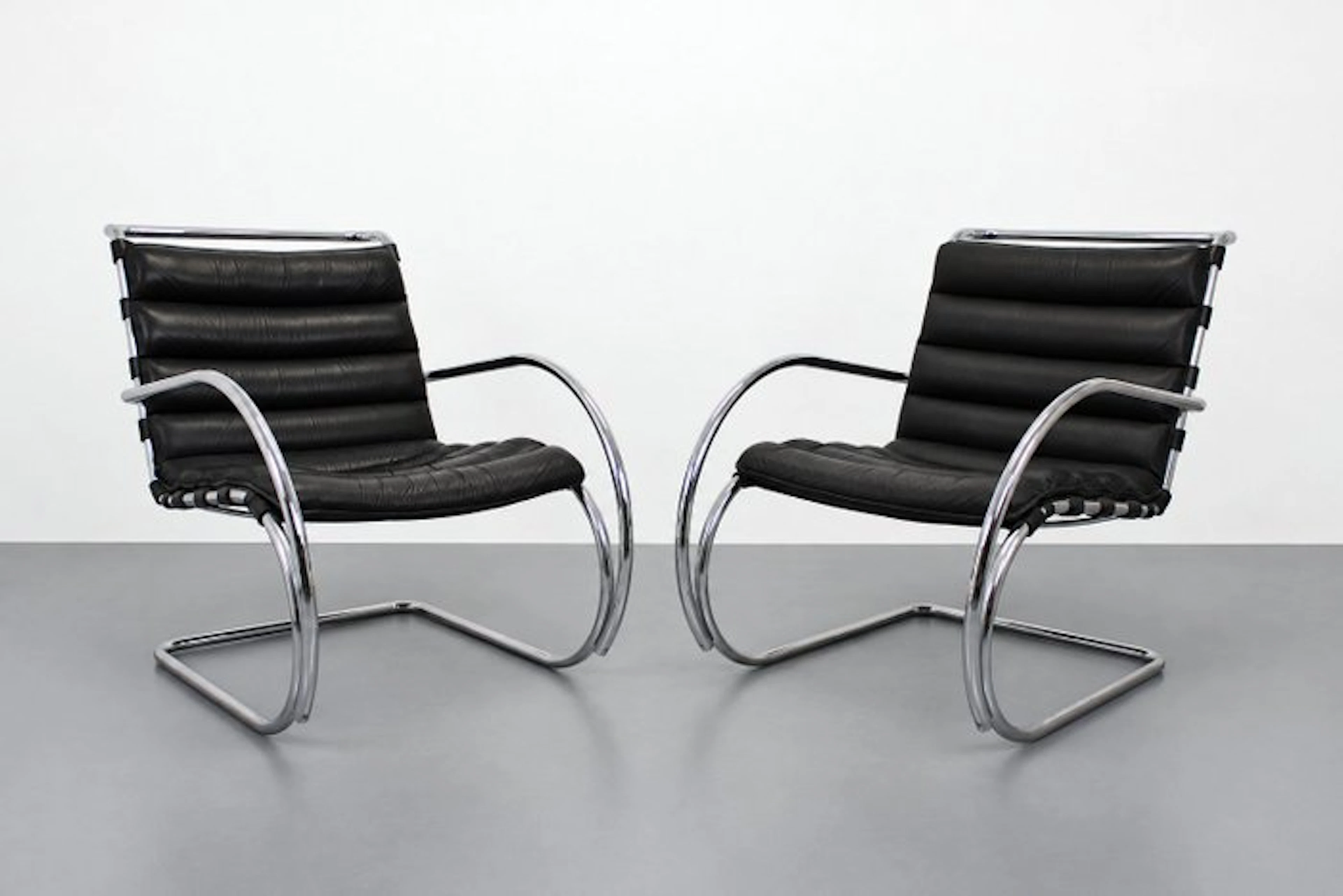Knoll - Ludwig Mies van der Rohe - Armchair (2) - Knoll Mr Lounge - Leather