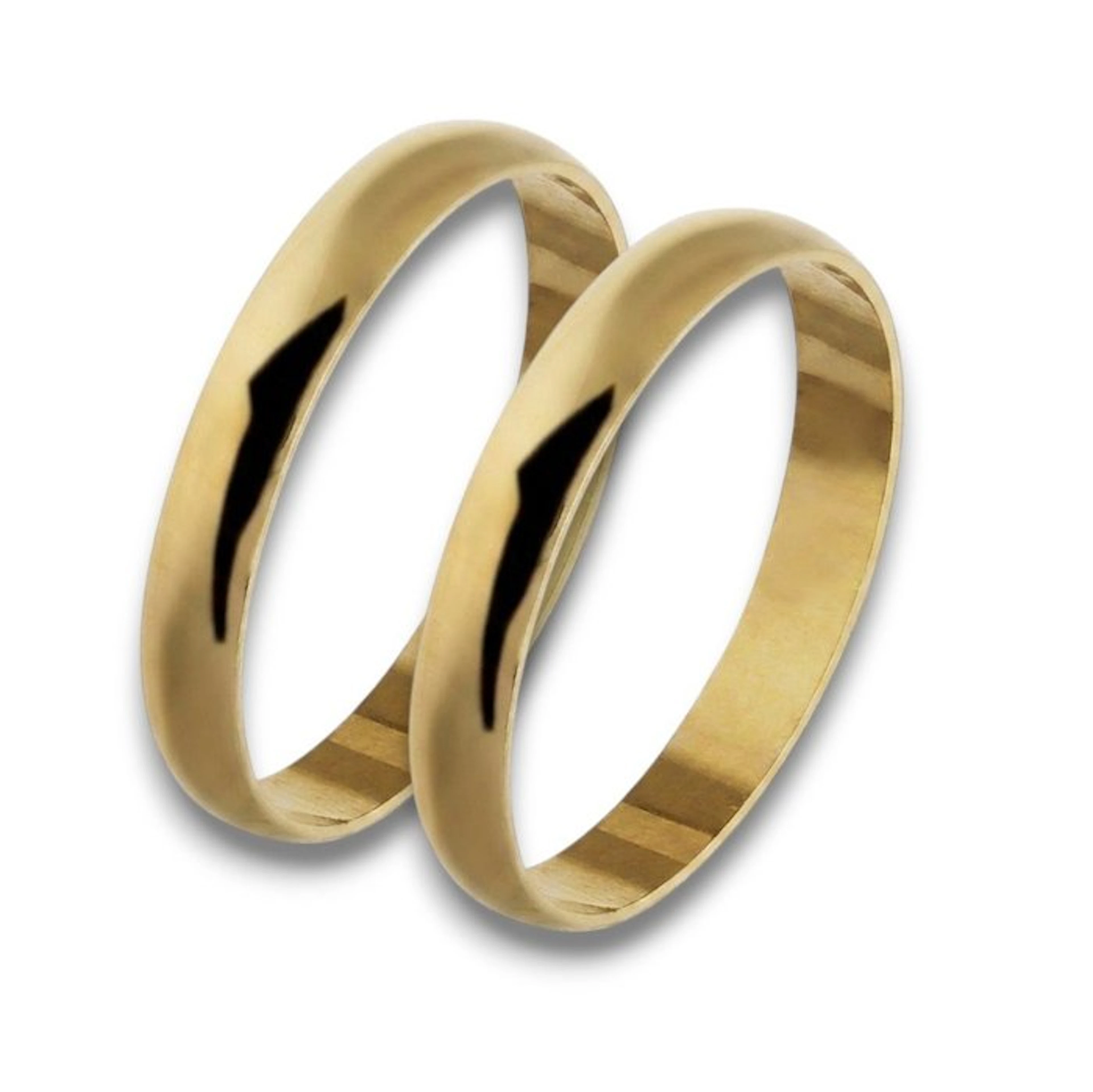 Wedding ring - 18 kt. Yellow gold - Pair of 18kt wedding rings, 5 g