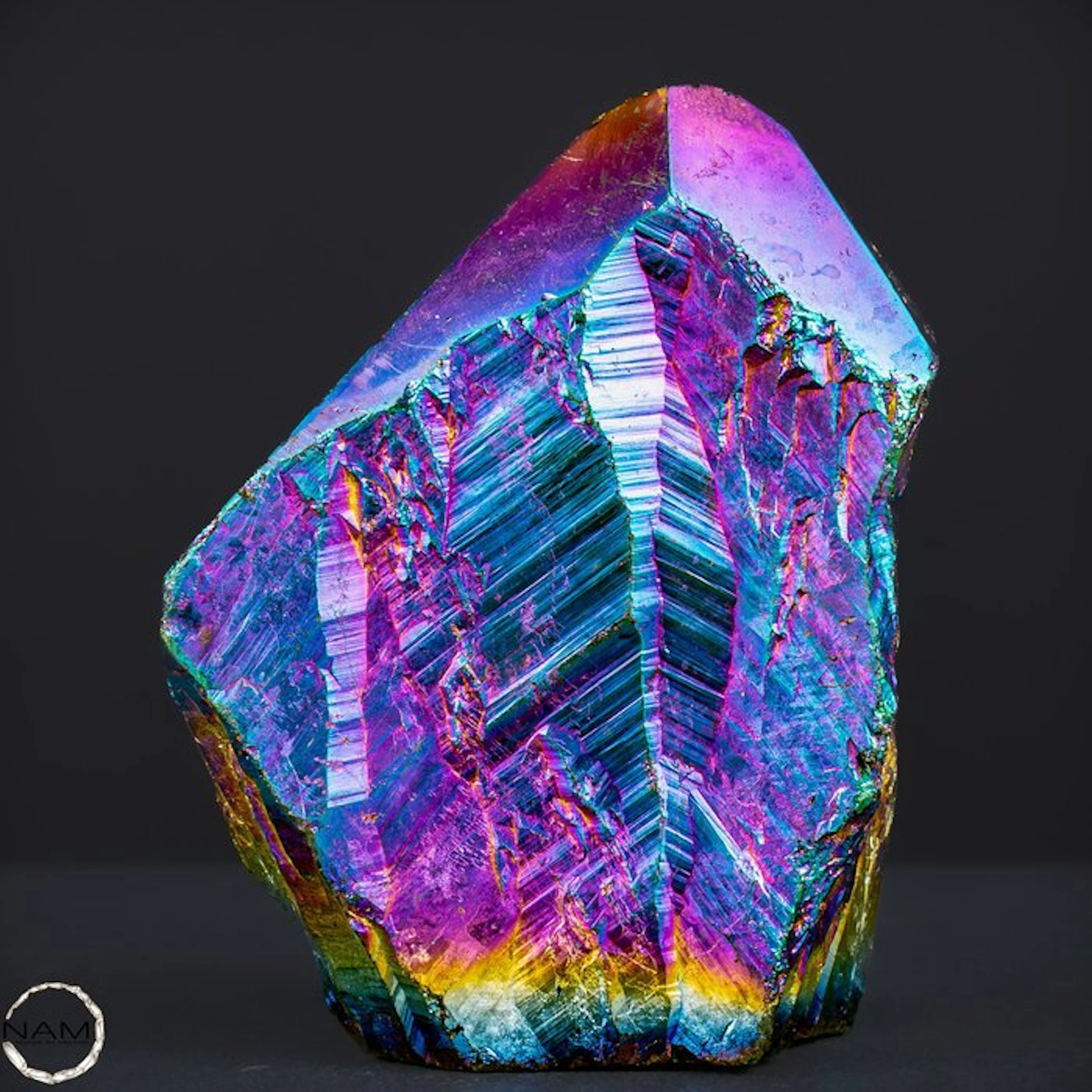 Spectacular Aura Quartz with an intense rainbow color display- 522.31 g