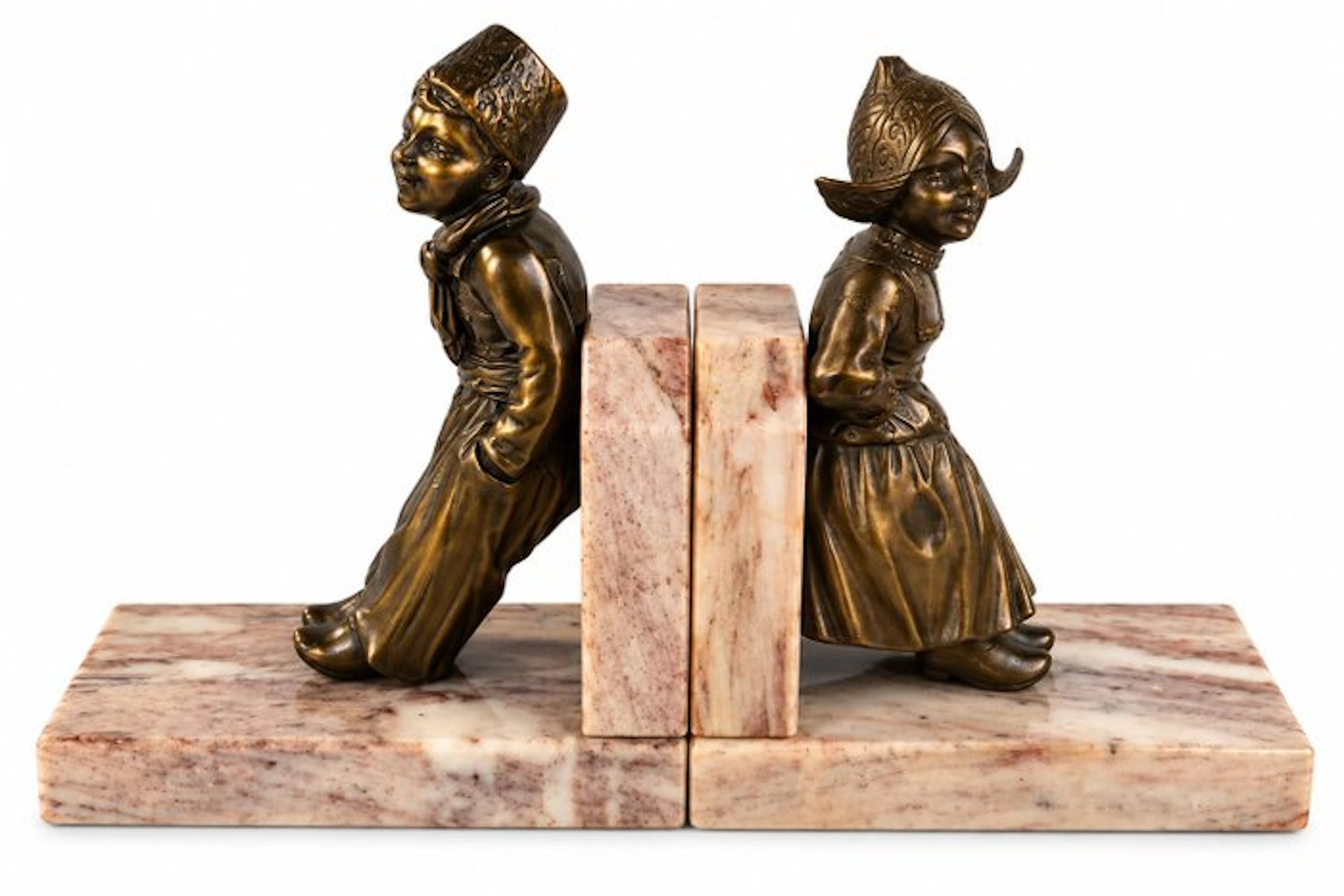 Bookends (2) - Gilt bronze