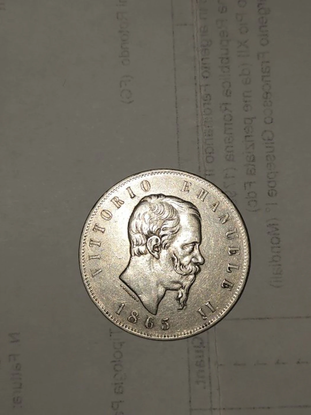 Italy. 5 Lire 1865 Napoli + 5 Lire 1948 Pio XII (No reserve price)