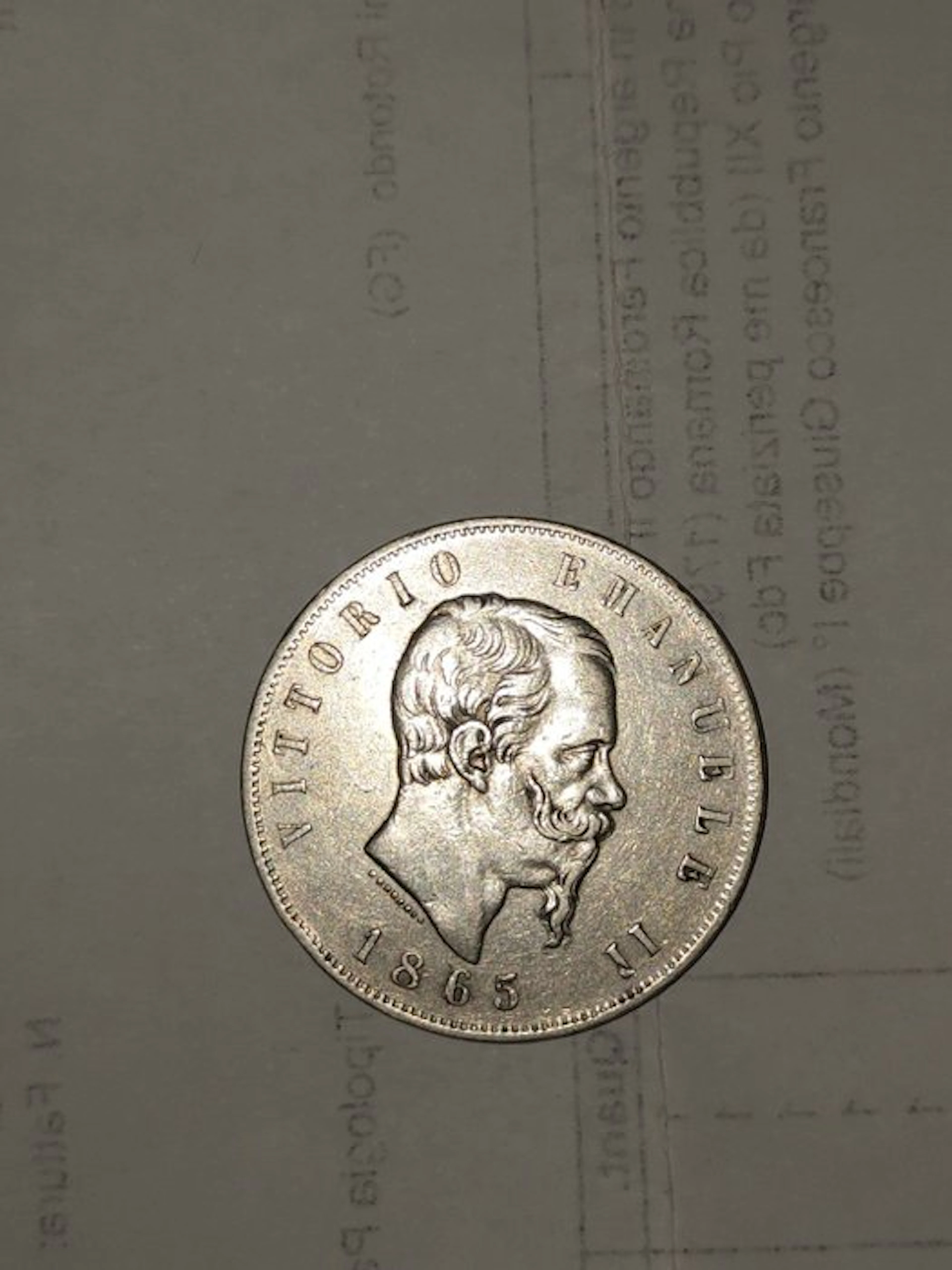 Italy. 5 Lire 1865 Napoli + 5 Lire 1948 Pio XII (No reserve price)