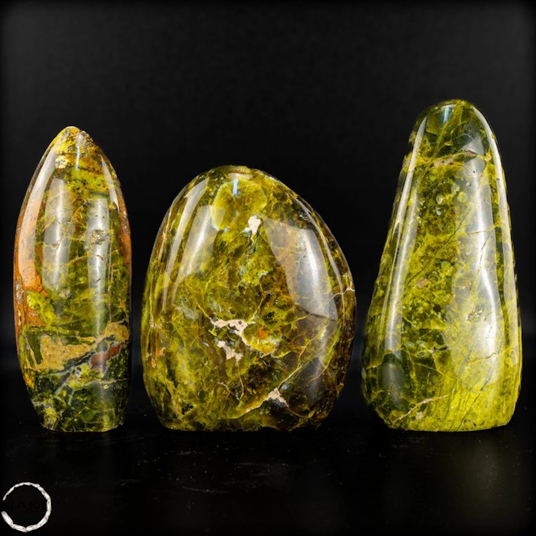 Green Opal – Green opal freeform set – Three unique...