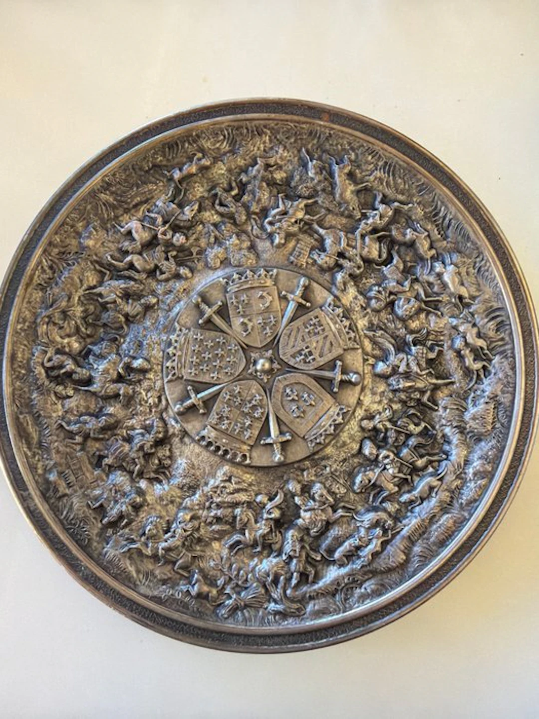 Wall plate - Spelter, Silverplated, Alloy