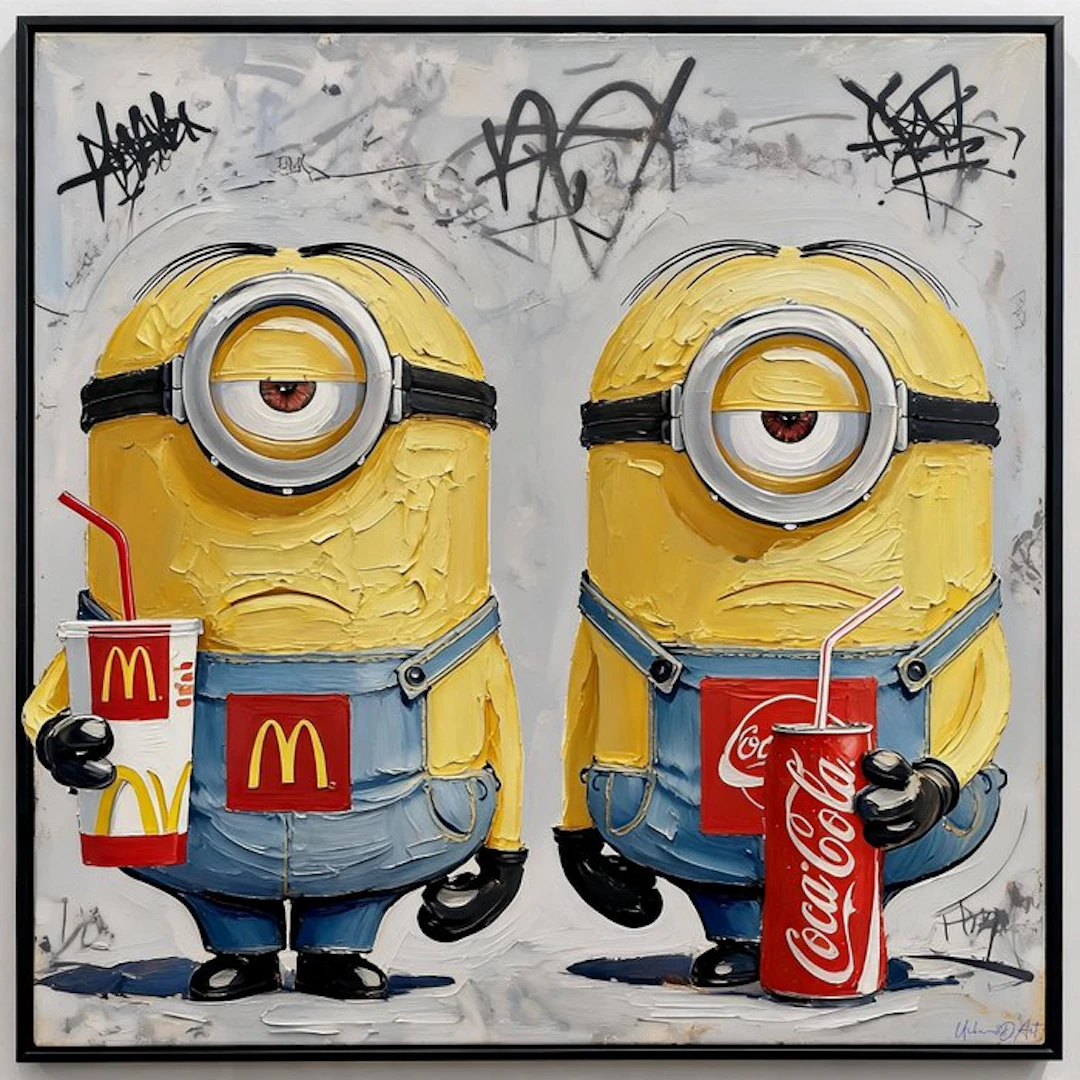 Urban3DArt (1971) - Minion Fast Food Limited Edition Art numérique mixte