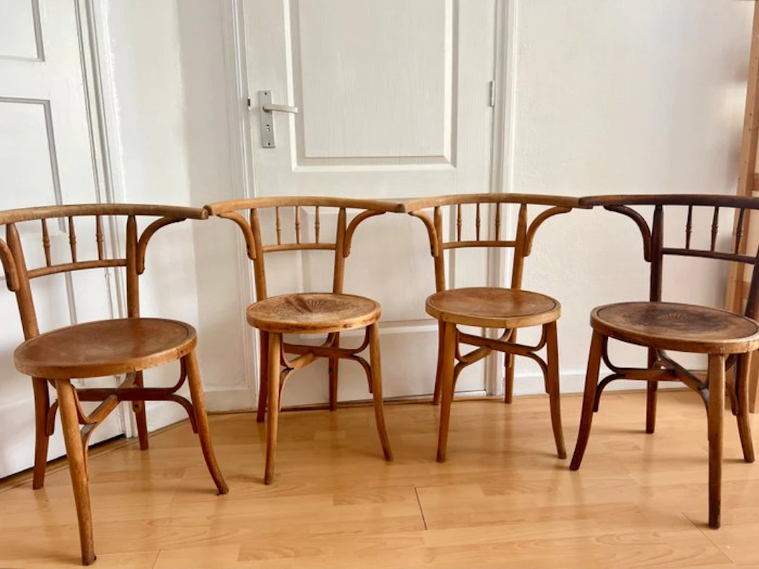 Dining room chair (4) - beechwood - Cambier/Luterma Bistro