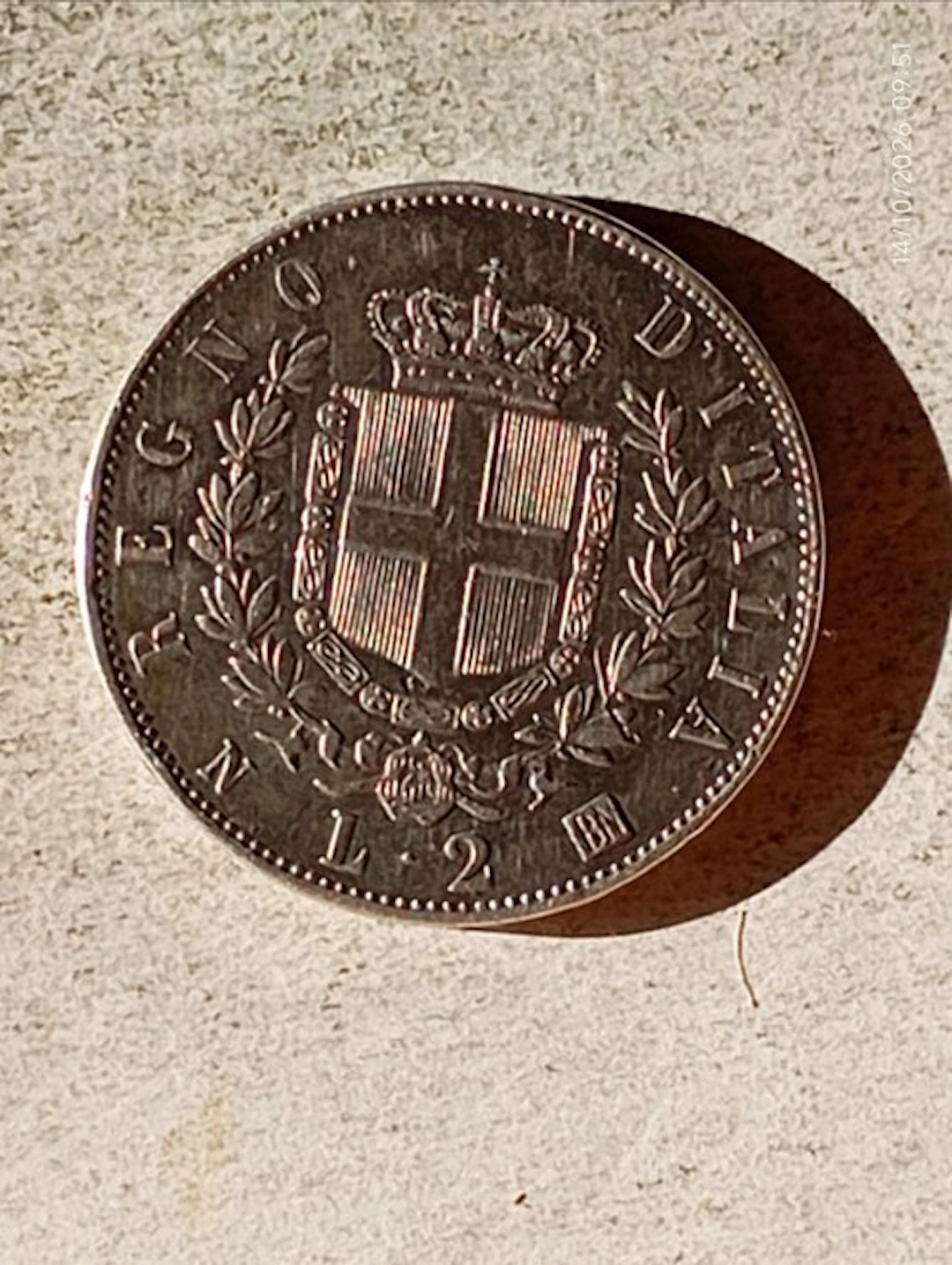 Italy, Kingdom Vittorio Emanuele II. 2 Lire 1863 Napoli "Stemma"