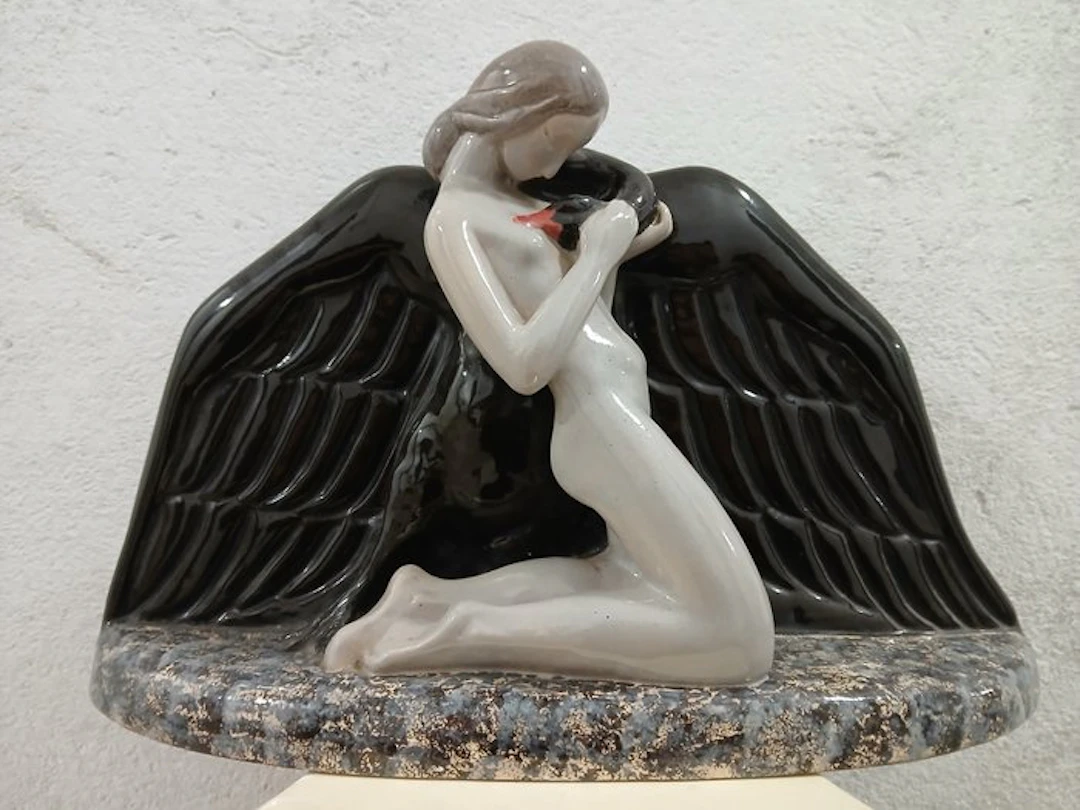 Samara - Figurine - Leda and the Black Swan - Ceramic