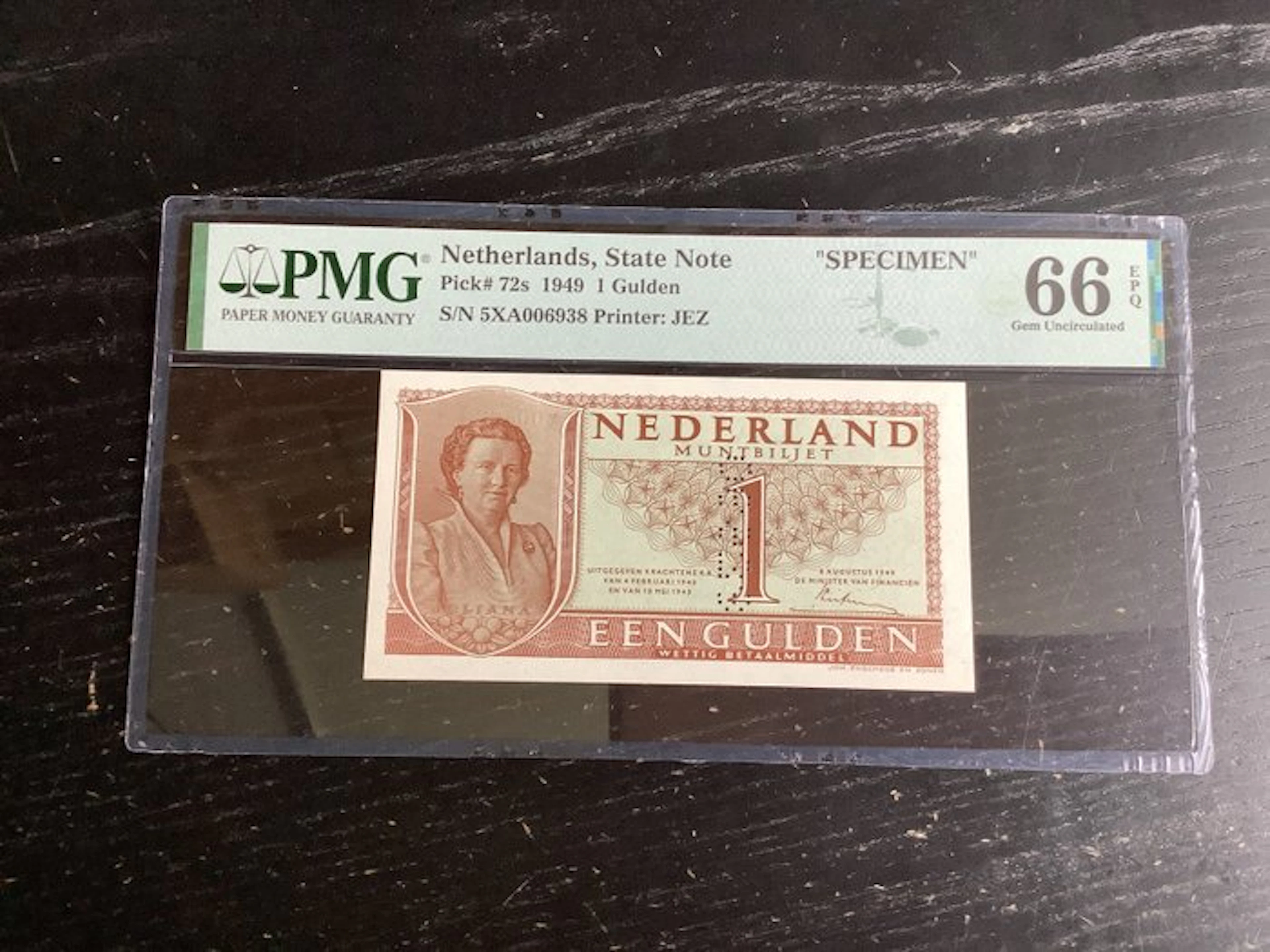 Netherlands. - 1 Gulden - 1949 - Specimen - Pick 72s (No reserve price)