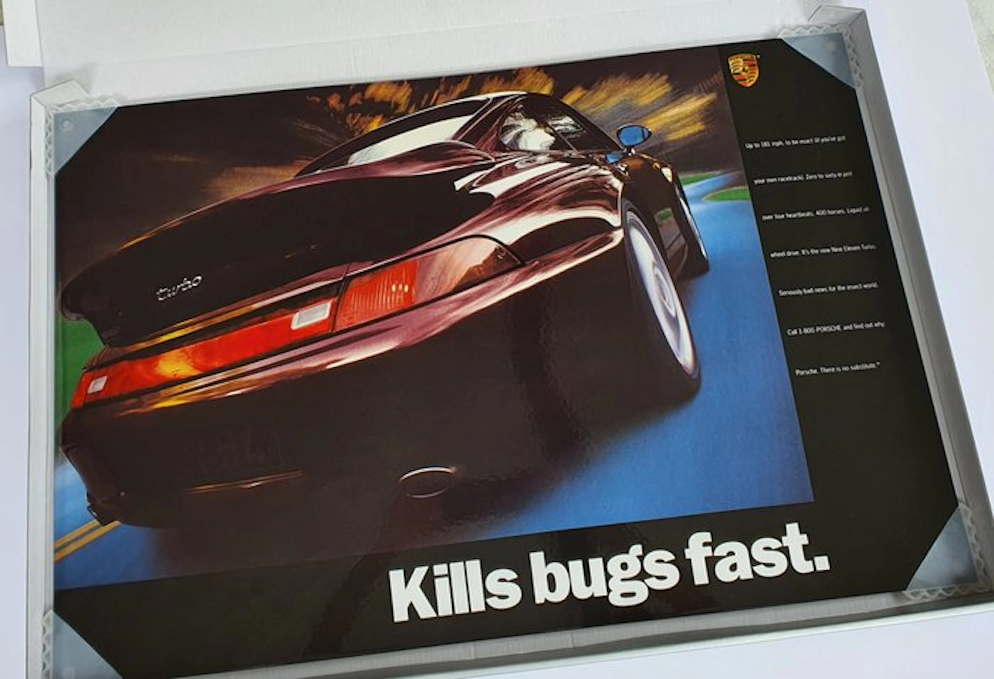 Enamel plate - Enamelled Porsche Classic plaque – 'Kills...
