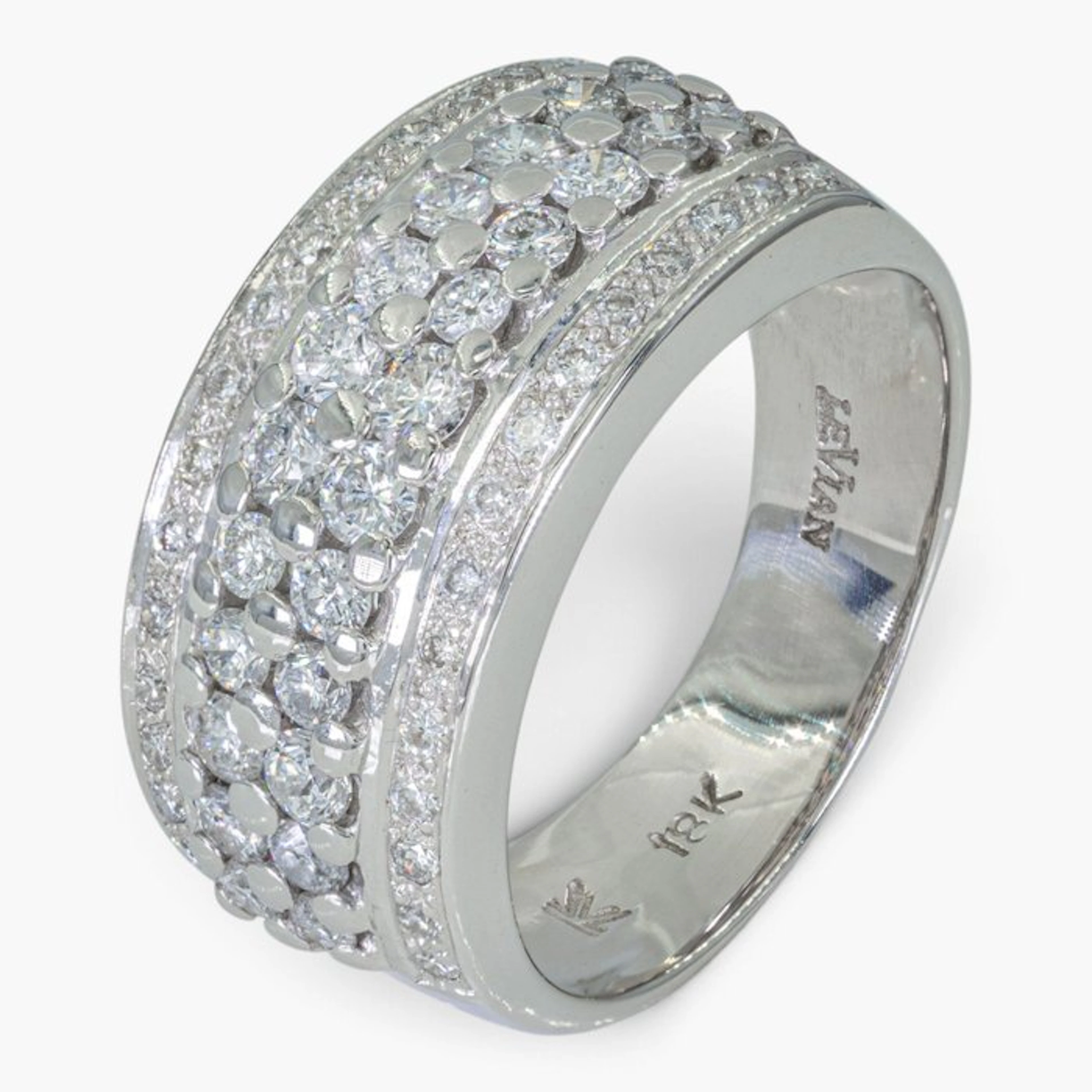 No reserve price - Ring - 18 kt. HRD, White gold - 1.00ct. tw. Diamond