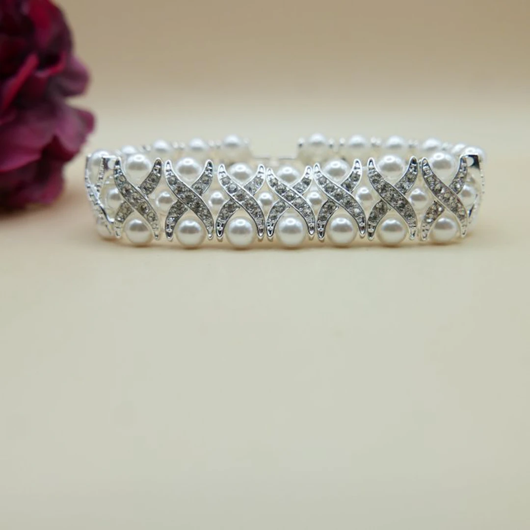 Camrose & Kross - 22 Kt. white gold plated - Bracelet - Jackie kennedy