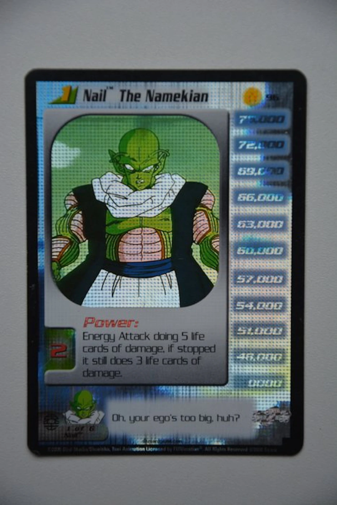 Score Entertainment - 1 Card - Dragon Ball Z - Nail 96 Foil