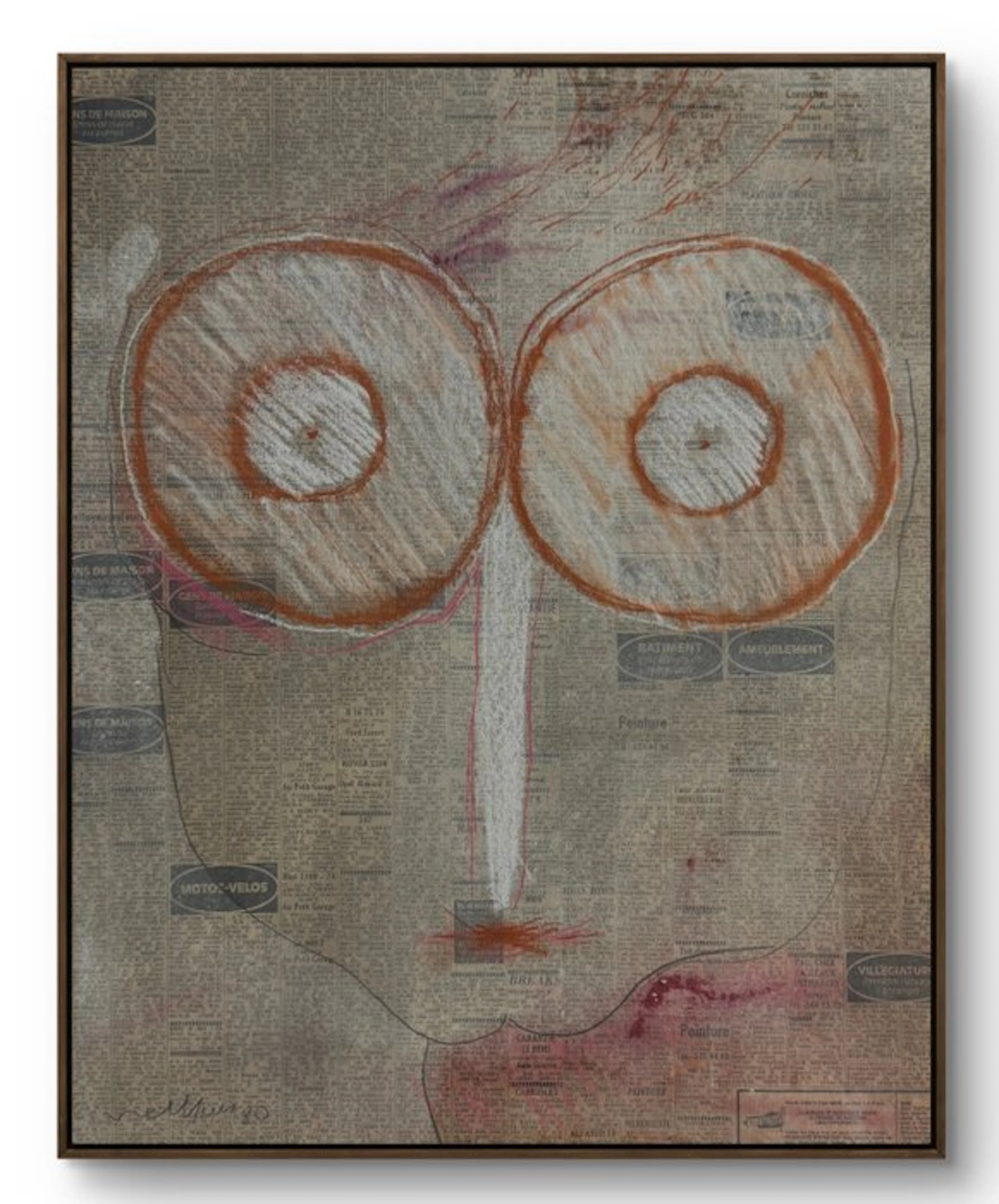 Robert Detheux (1932-2010) - Visage sur petites annonces – 1980