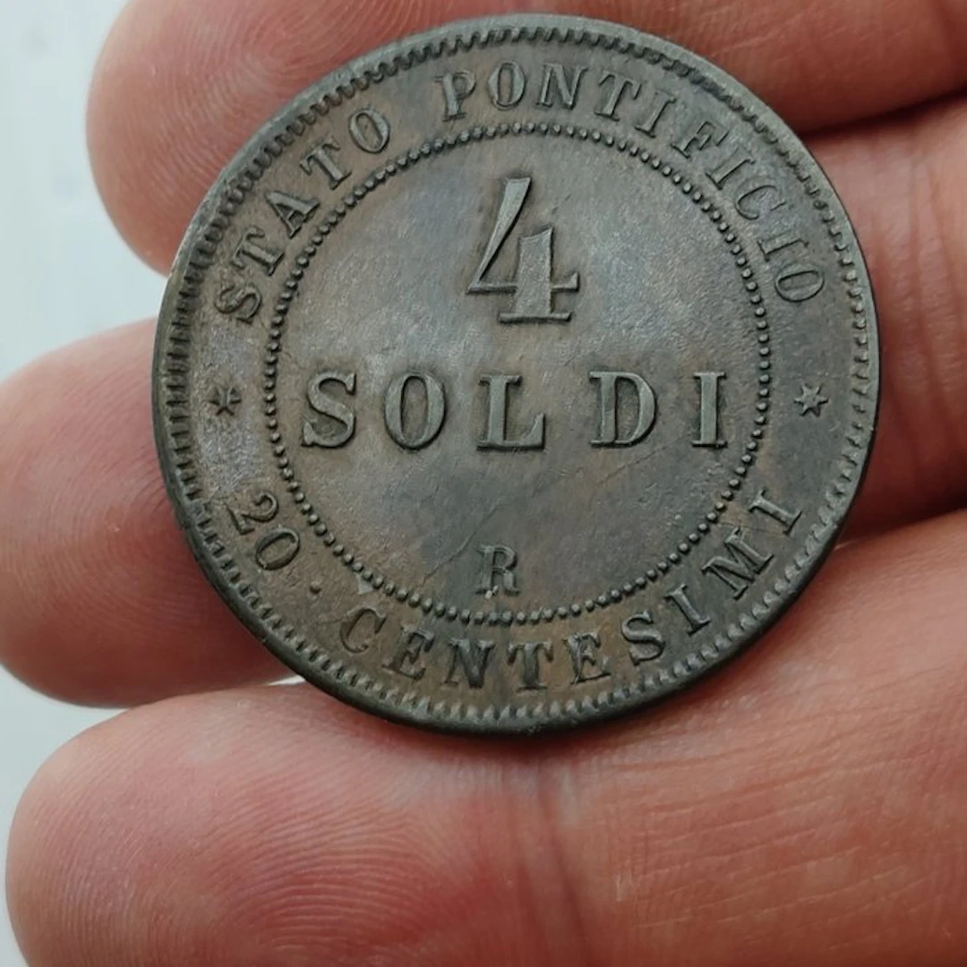 Italy, Papal State Pio IX. 4 Soldi 1866 (No reserve price)