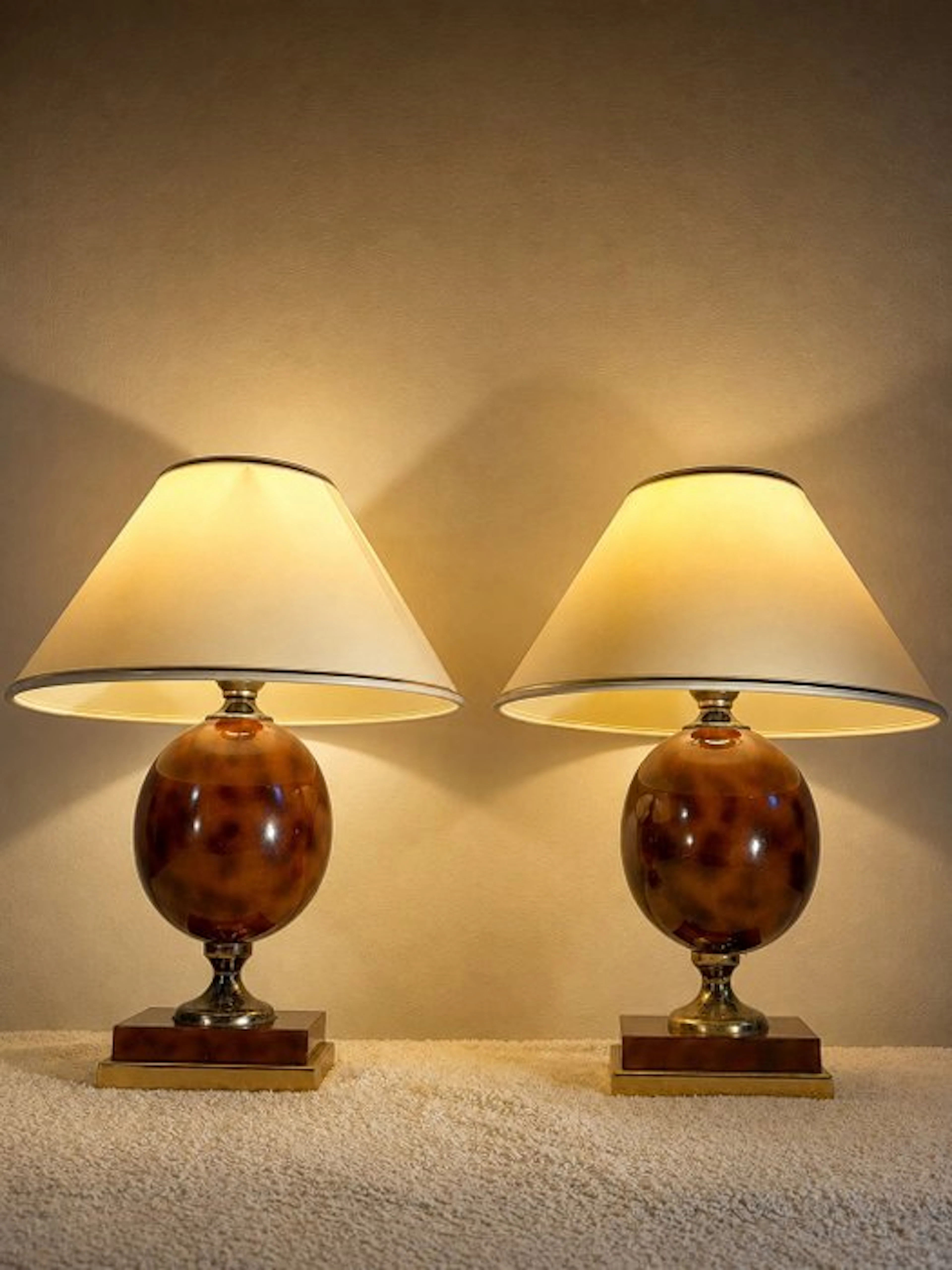 Le Dauphin - Table lamp (2) - Ceramic, Brass