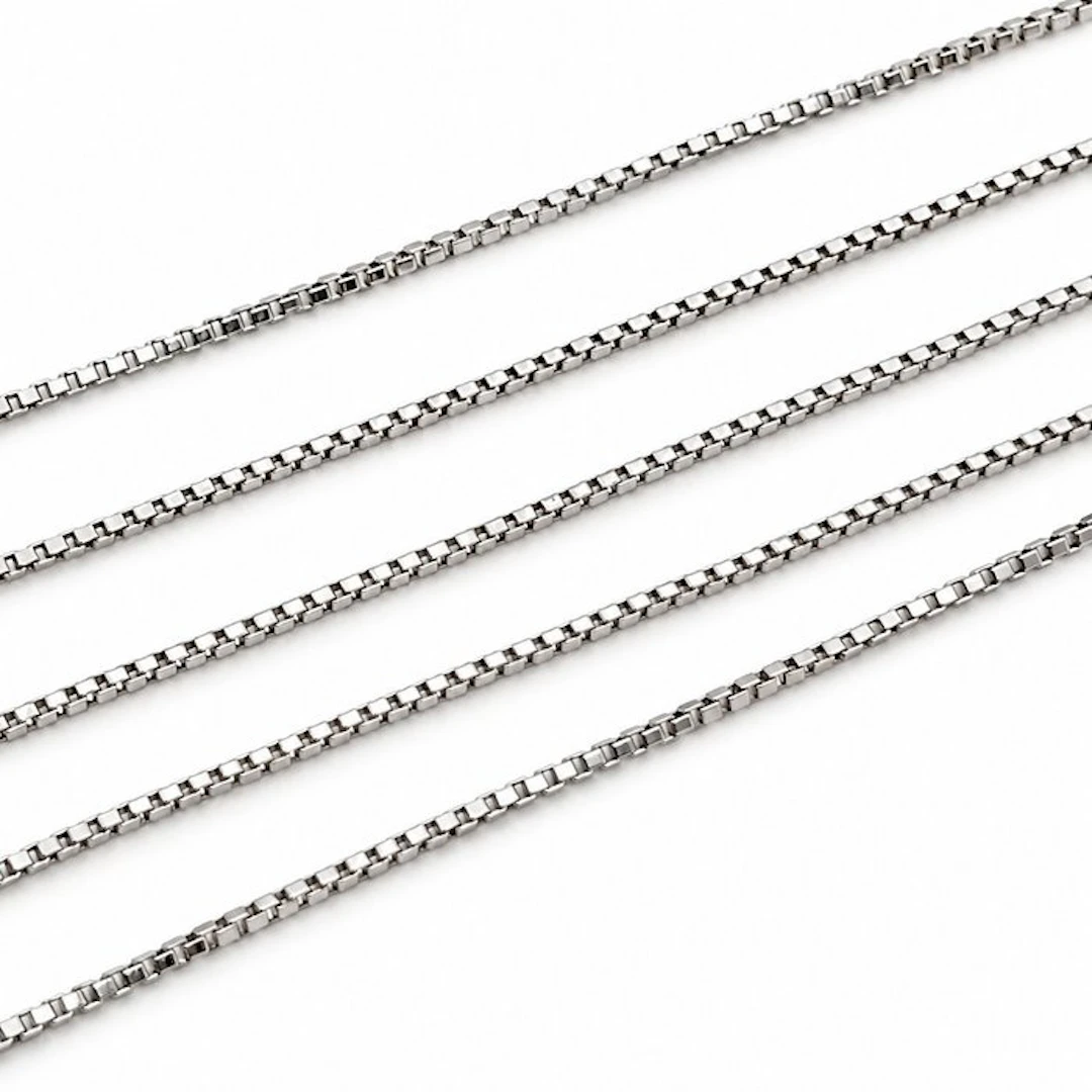 No reserve price - Necklace - 18 kt. White gold - Made in Italy - Handmade