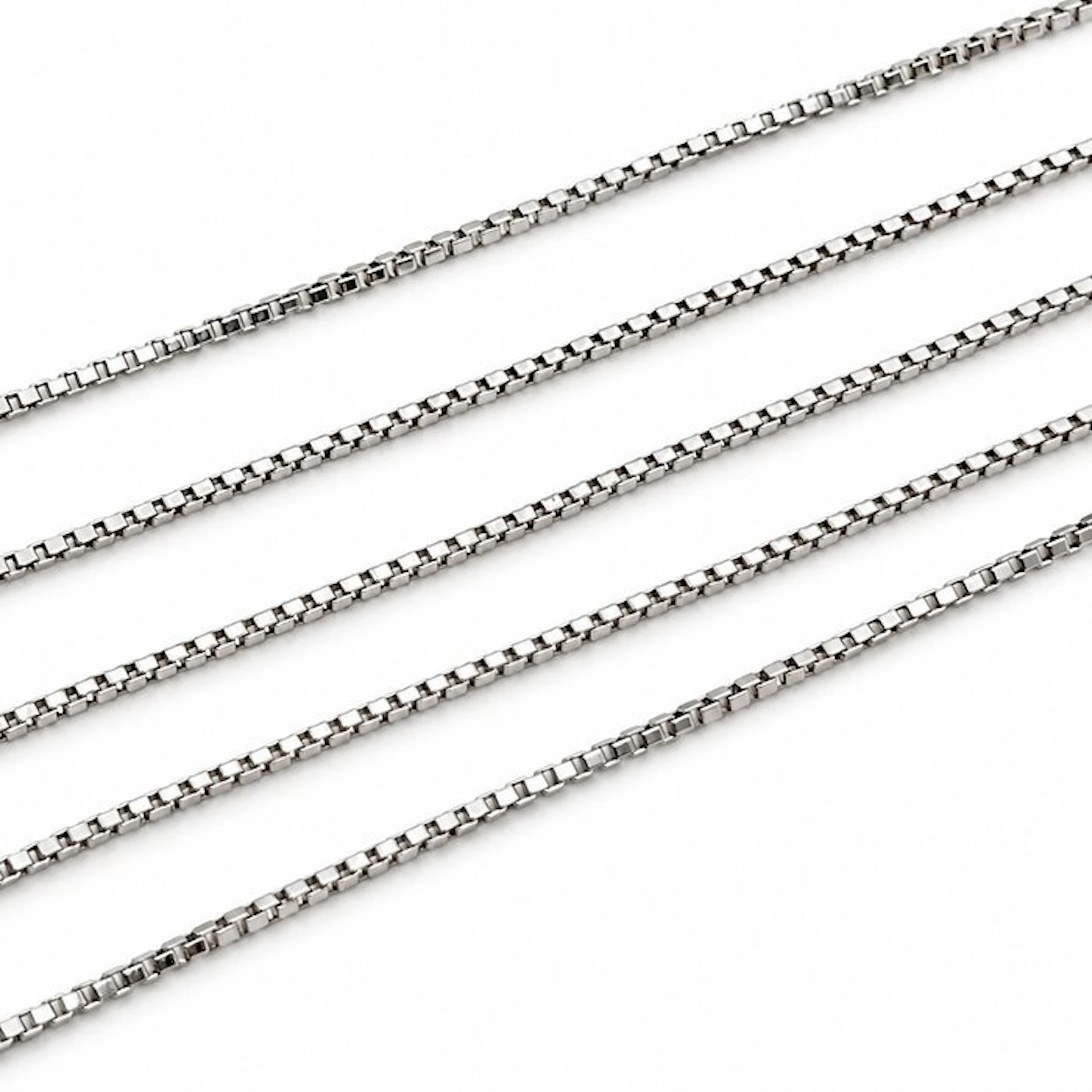 No reserve price - Necklace - 18 kt. White gold - Made in Italy - Handmade