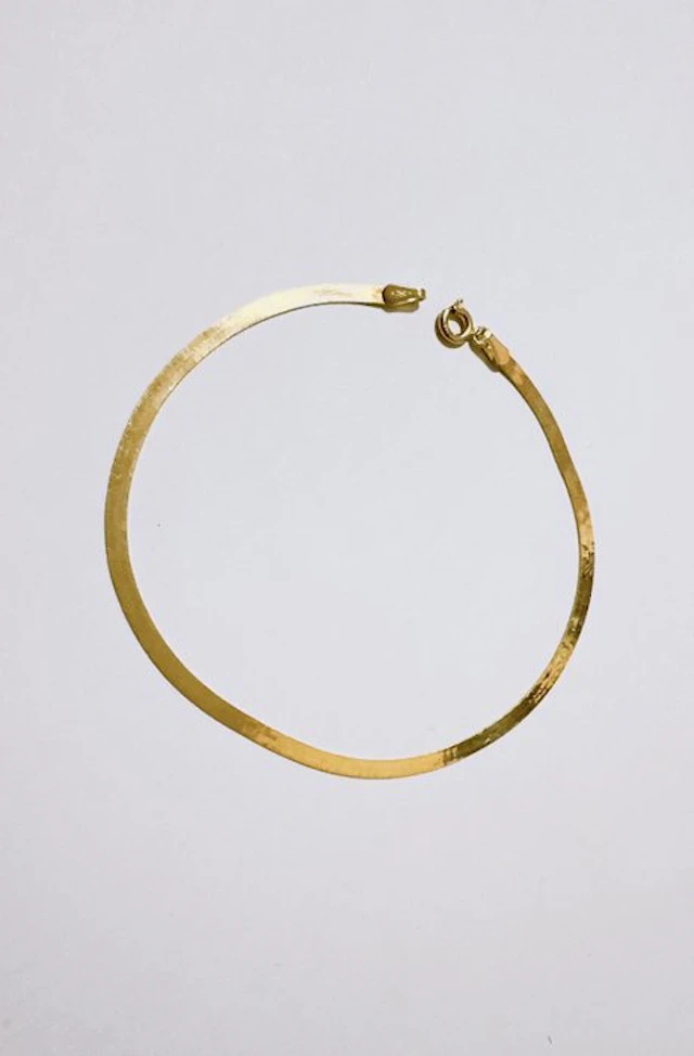 No reserve price - Bracelet - 18 kt. Yellow gold - 18 cm 2.5 mm 1.55/1.65 g