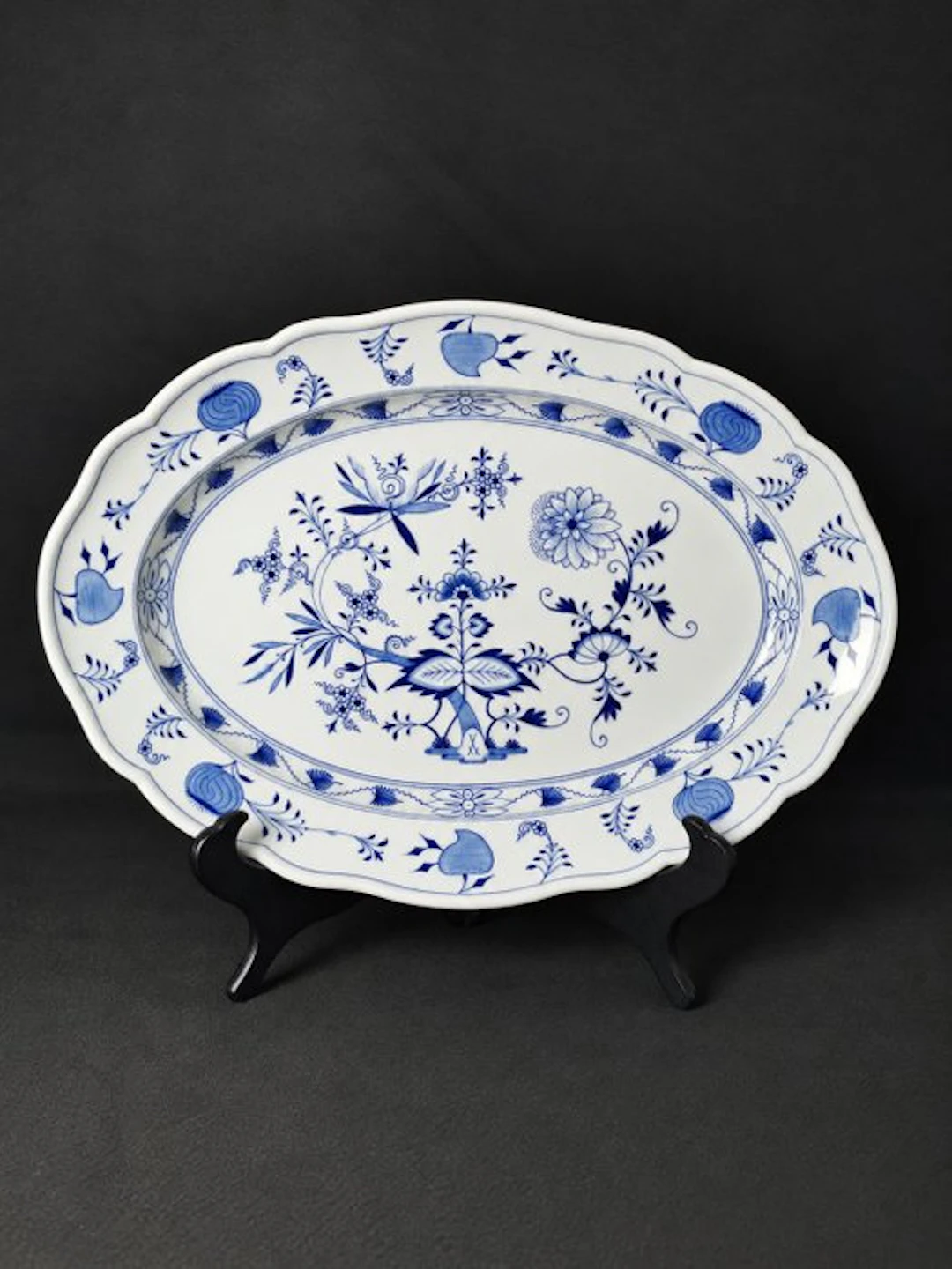 Meissen - Cipolla Blu - 1 Piatto da portata - L.41cm...