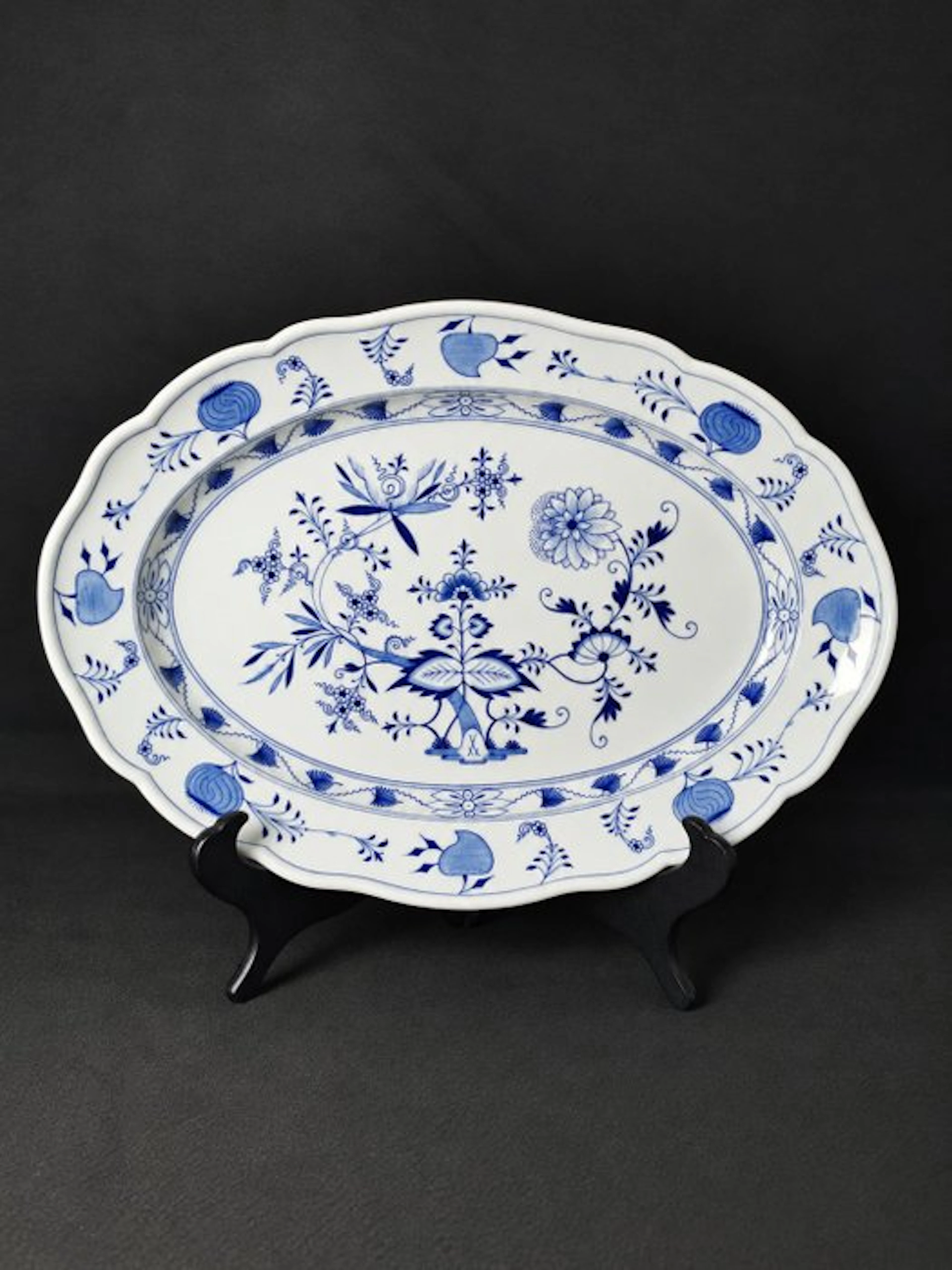 Meissen - Cipolla Blu - 1 Piatto da portata - L.41cm...