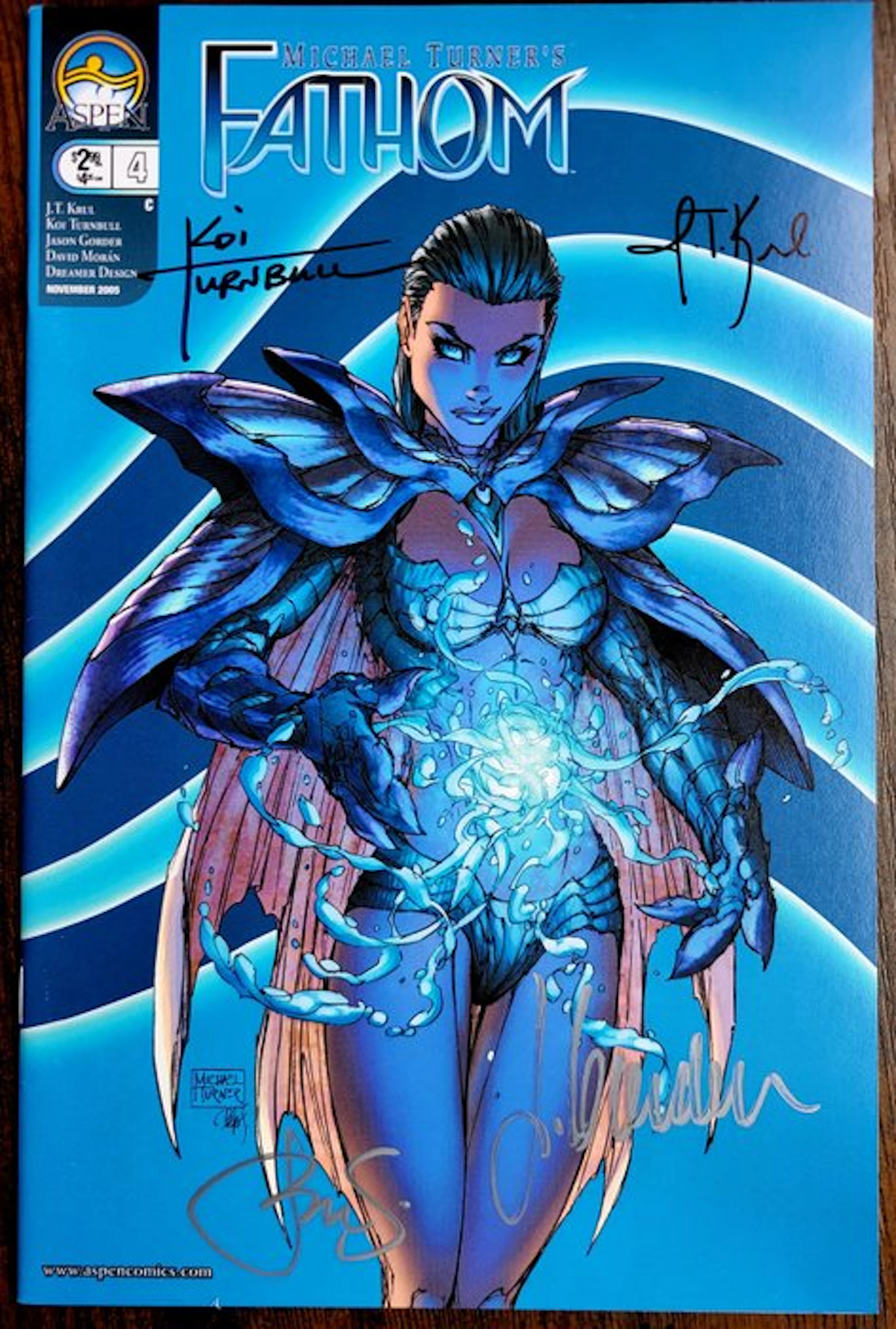 Fathom #4 2005 1st Print - Signed X4 by creator Turnbull
