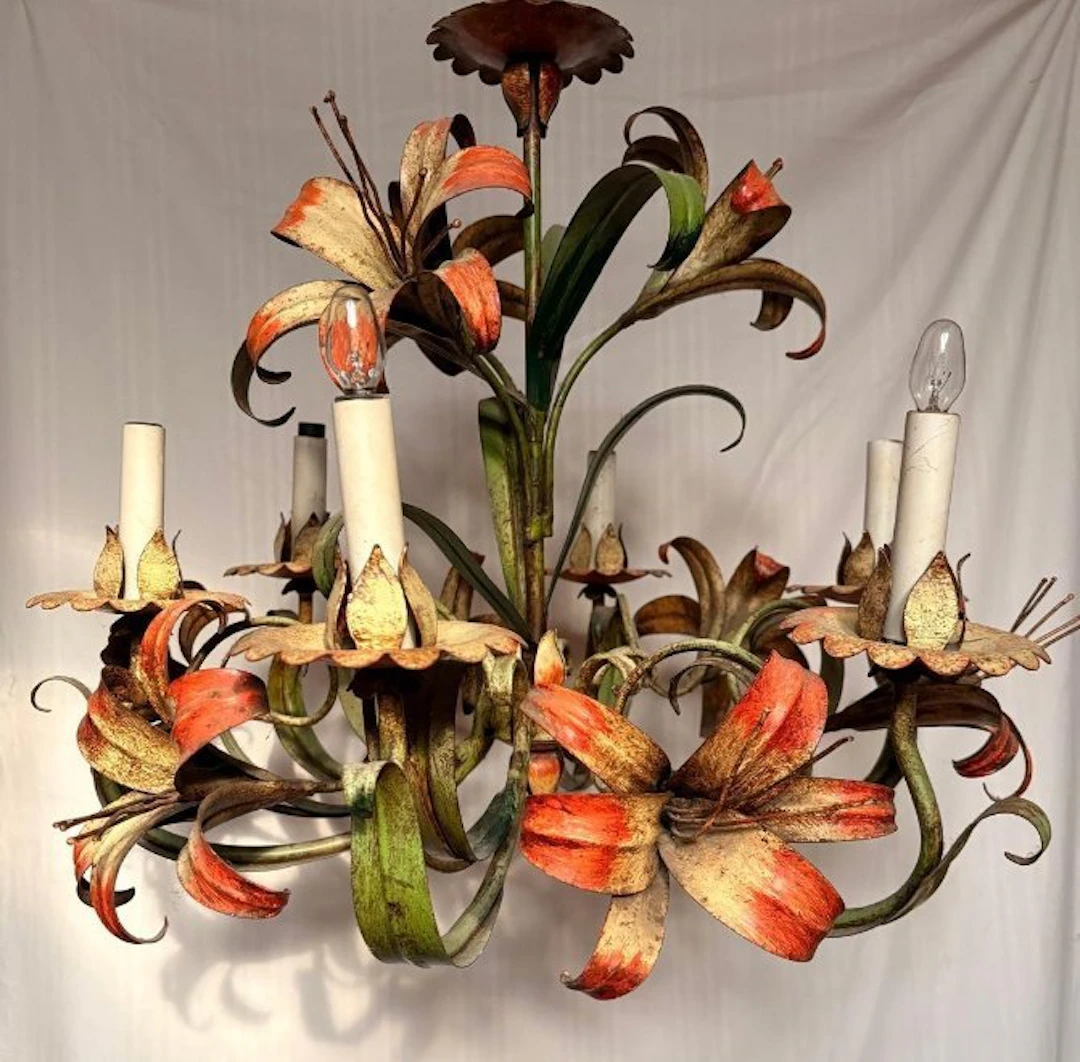 Chandelier - Metal, painted metal - Italian chandelier