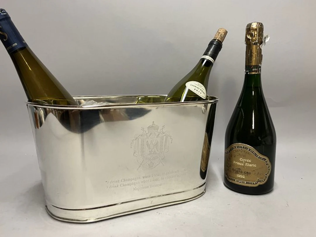 Wine cooler - with engraved text from Bollinger and...