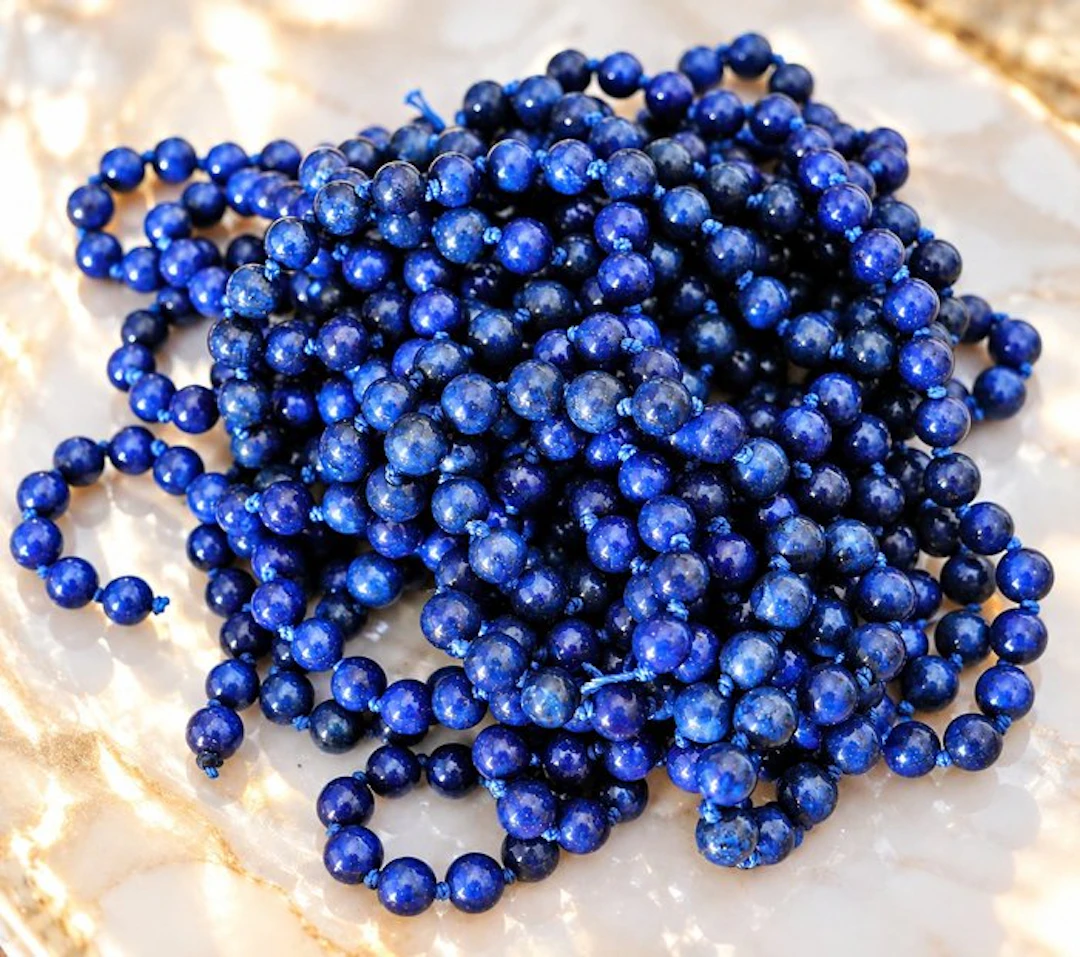Natural Egyptian Lapis Lazuli - 5 mm beads - About 530...