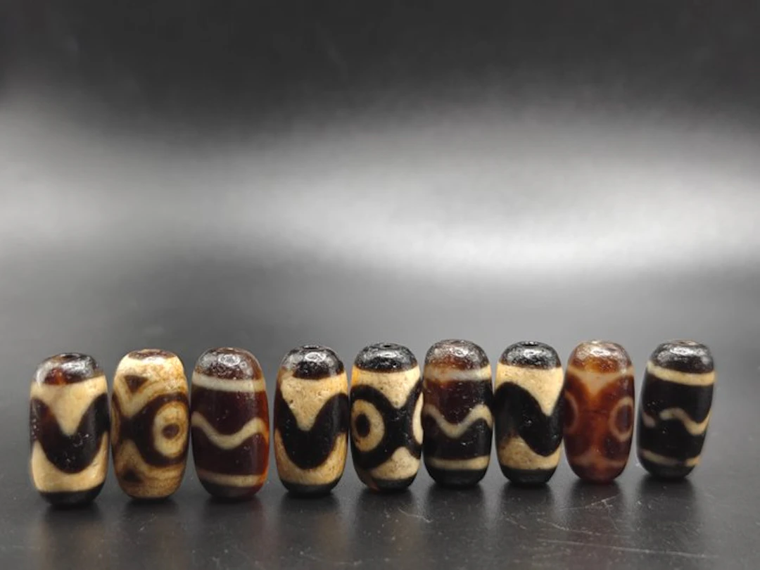 Old Tibetan Agate Dzi Bead Pendulums - For Protection and...