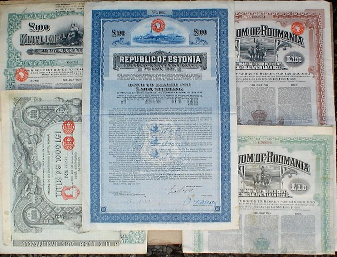 Estonia. 7% Republic of Estonia 100 £ Bond