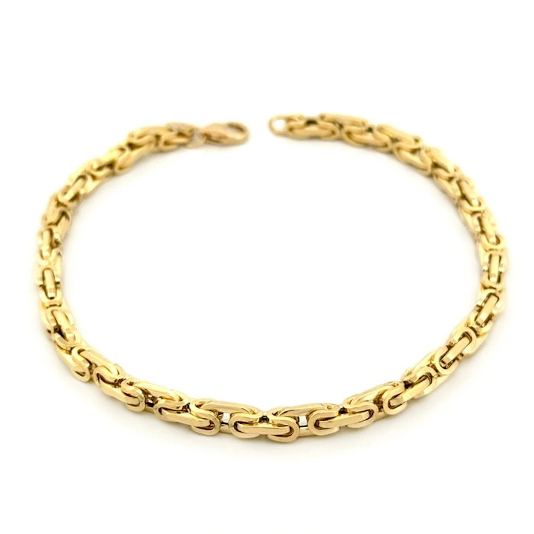 No reserve price - Bracelet - 18 kt. Yellow gold - Byzantine
