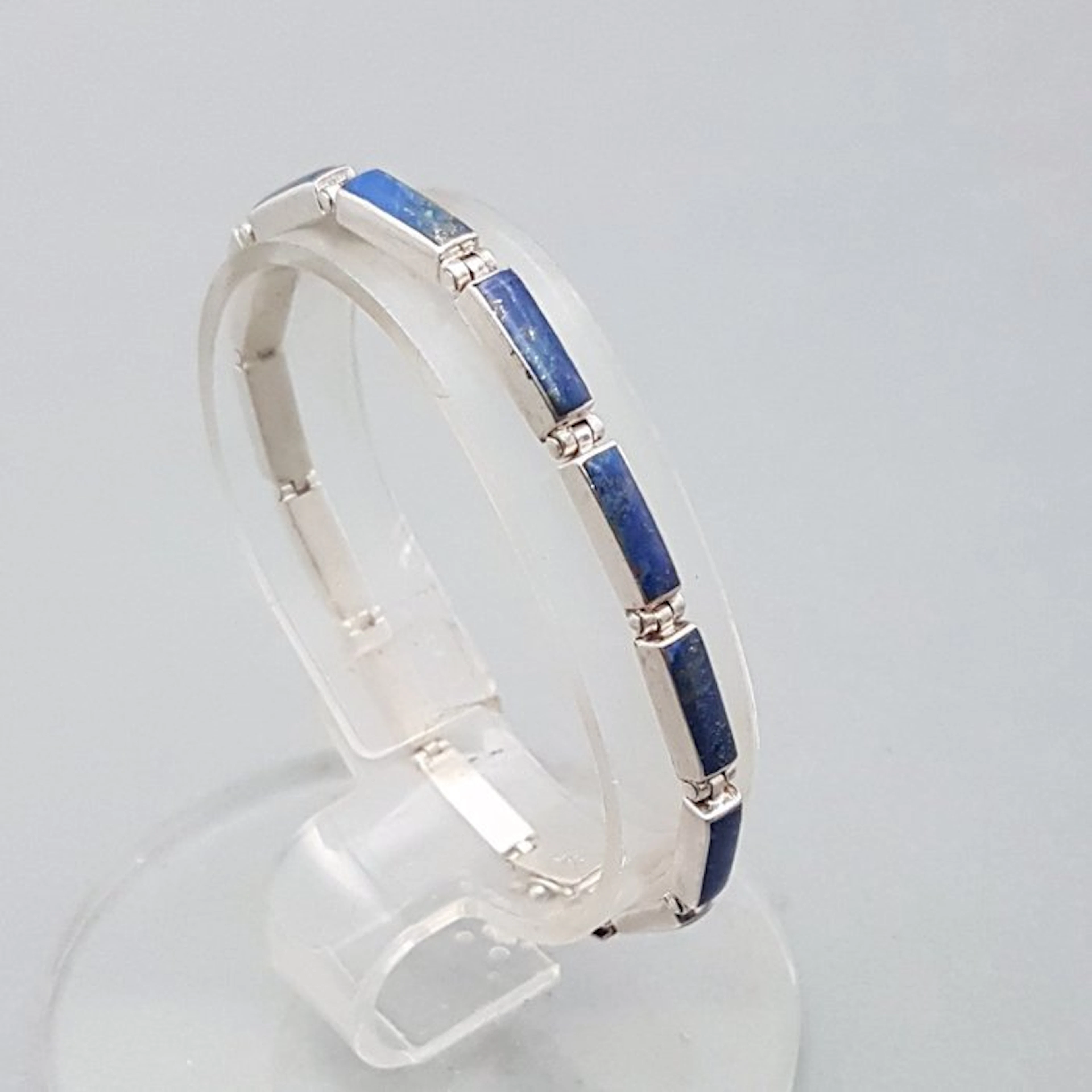 Silver, Art Deco Lapis Lazuli - Bracelet