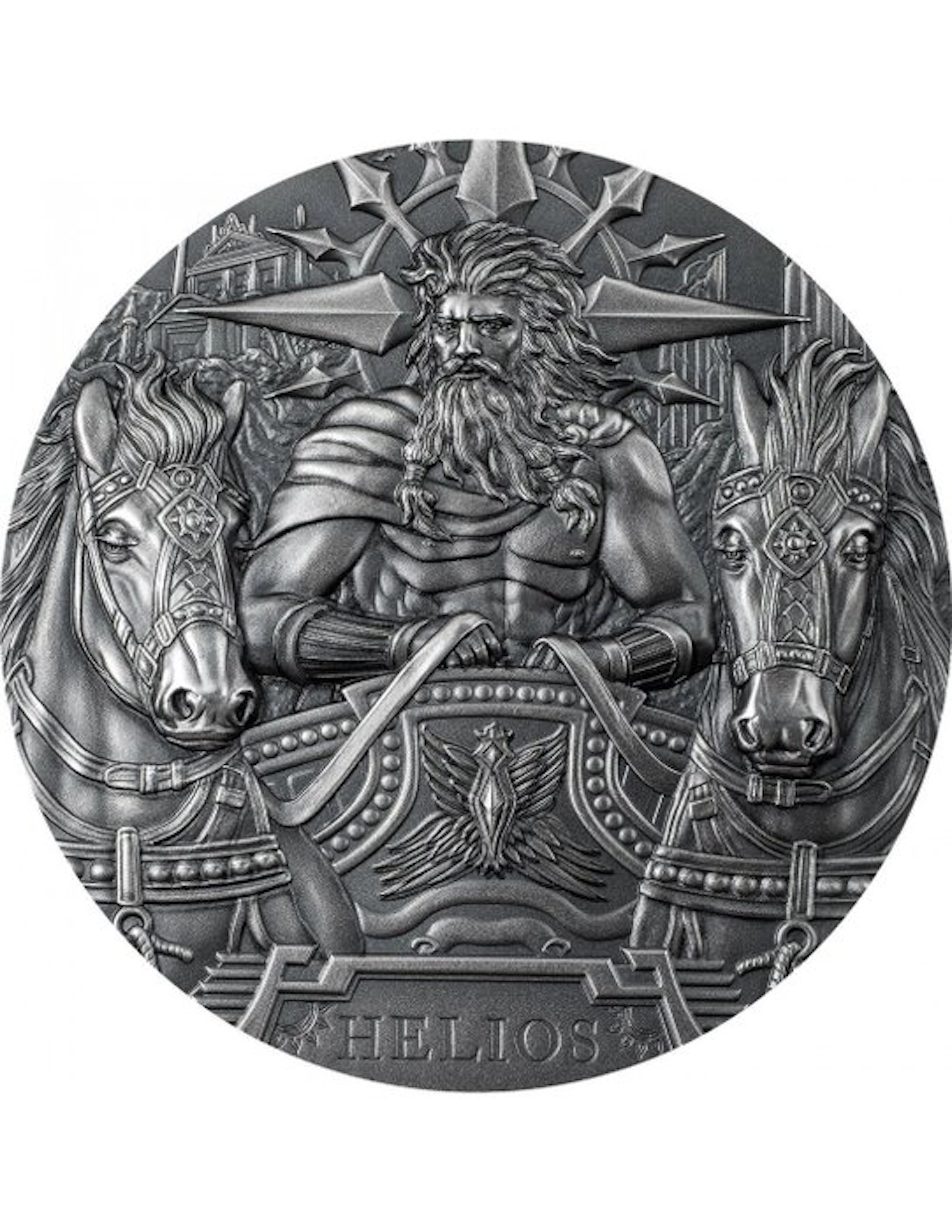Cook Islands. 20 Dollars 2022 Helios Gods of The World 3 Oz, (.999)